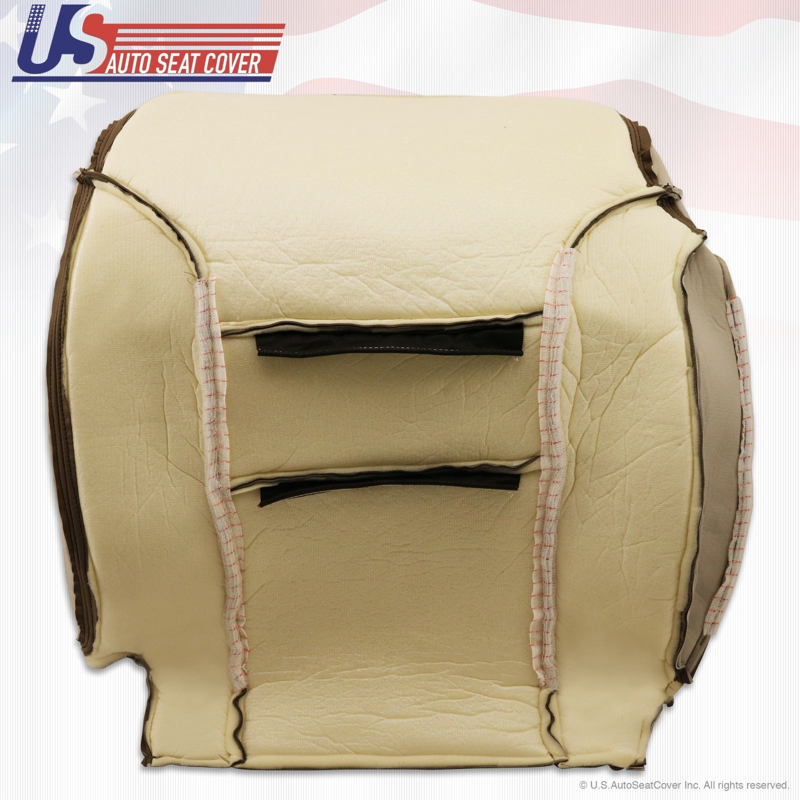 1995 to1999 Chevy Tahoe Passenger Upper top Lean Back Leather Seat Cover Tan