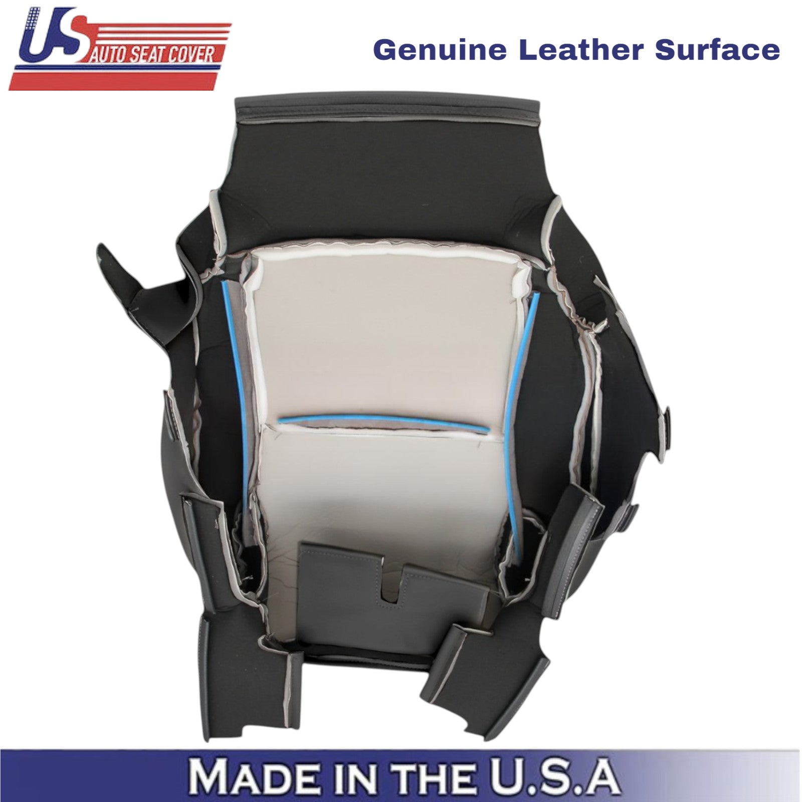 2007-2013 For Toyota Tundra Genuine Leather front Passenger Side Covers Gray