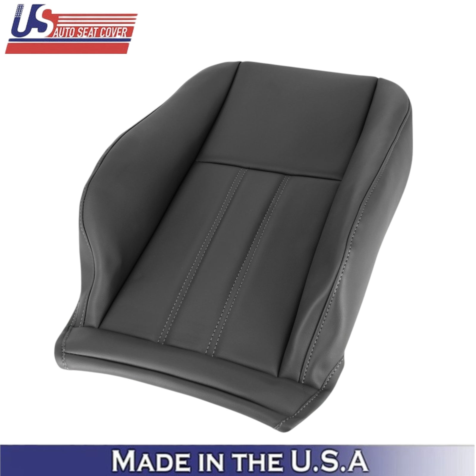2008-2016 For Chrysler Town & Country Leatherette Front Top Seat Covers Black