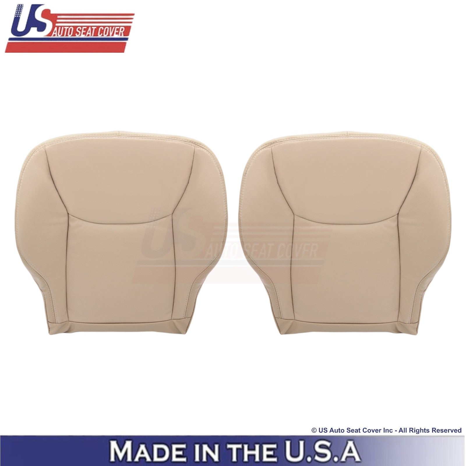 2002-2006 Fits Mercedes-Benz S-Class Leatherette Front Bottom Seat Covers Java