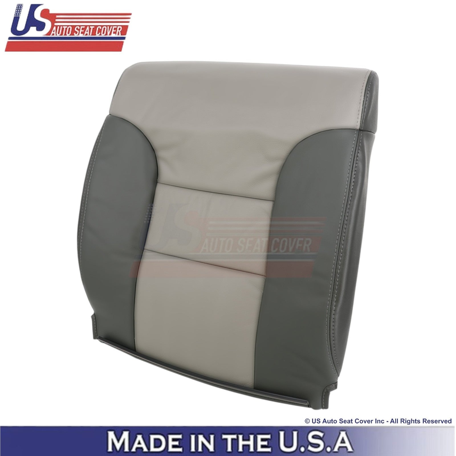 1999-2000 For Chevy Tahoe Genuine Leather Rear Passenger Top Cover 2-Tone Gray
