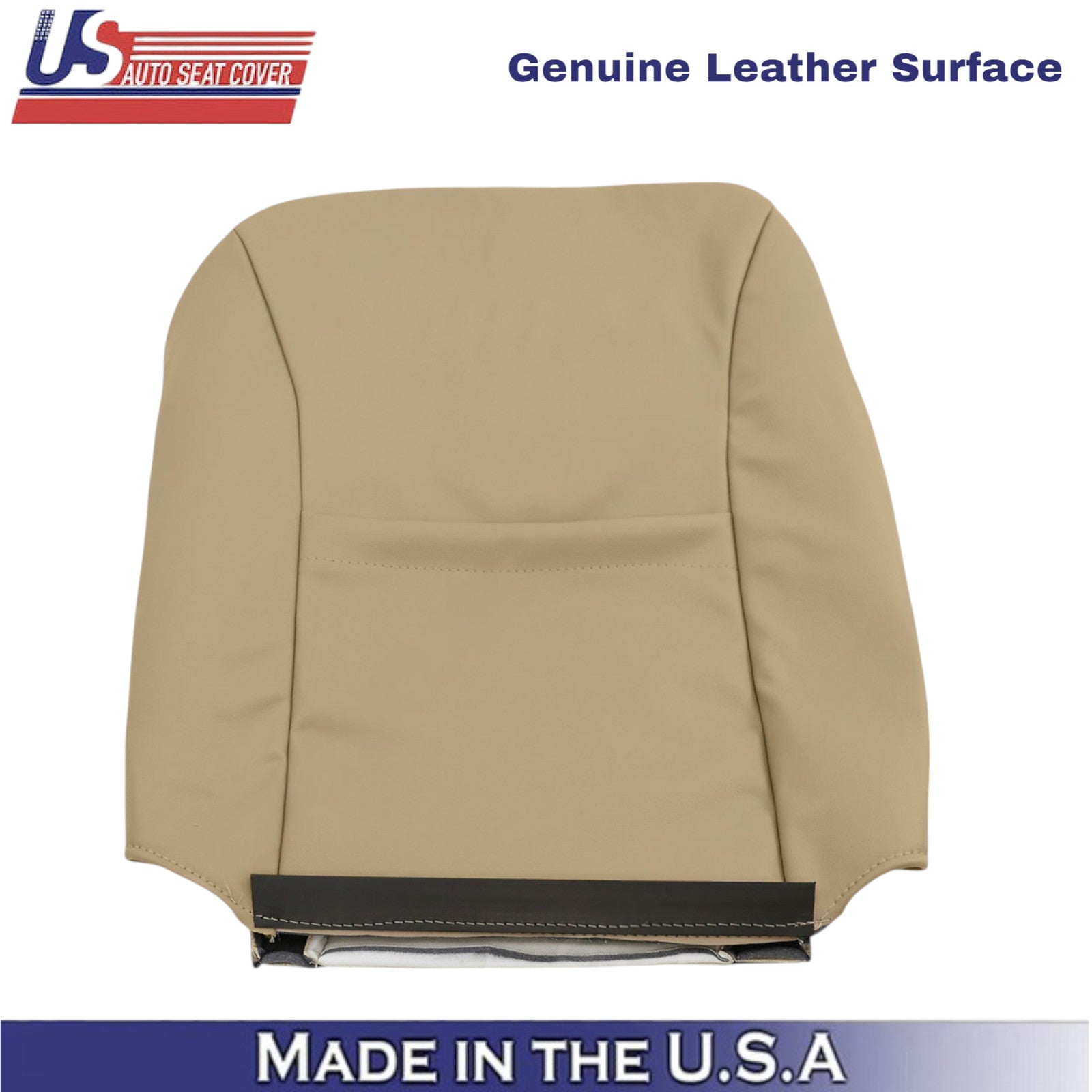 2001 to 2003 for Ford F150 Lariat leather Front Seat Covers Parchment Tan