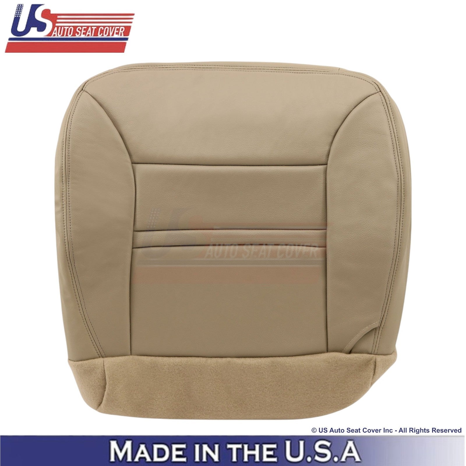 2000-2001 For Ford Excursion Genuine Leather Front w/Armrest Covers Parchment