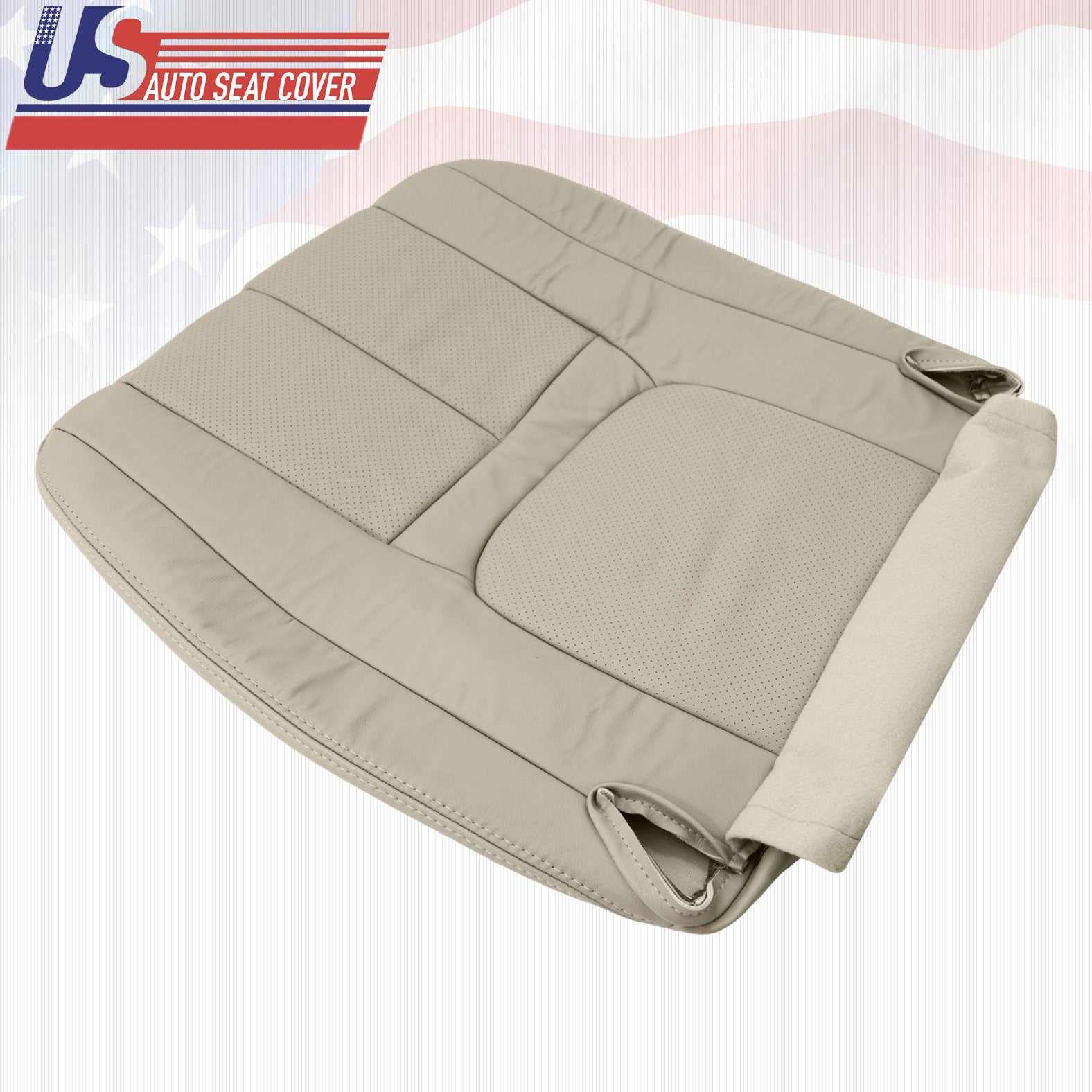 2000 Cadillac Escalade Driver-Bottom Perforated Leather Seat cover LightShaleTan