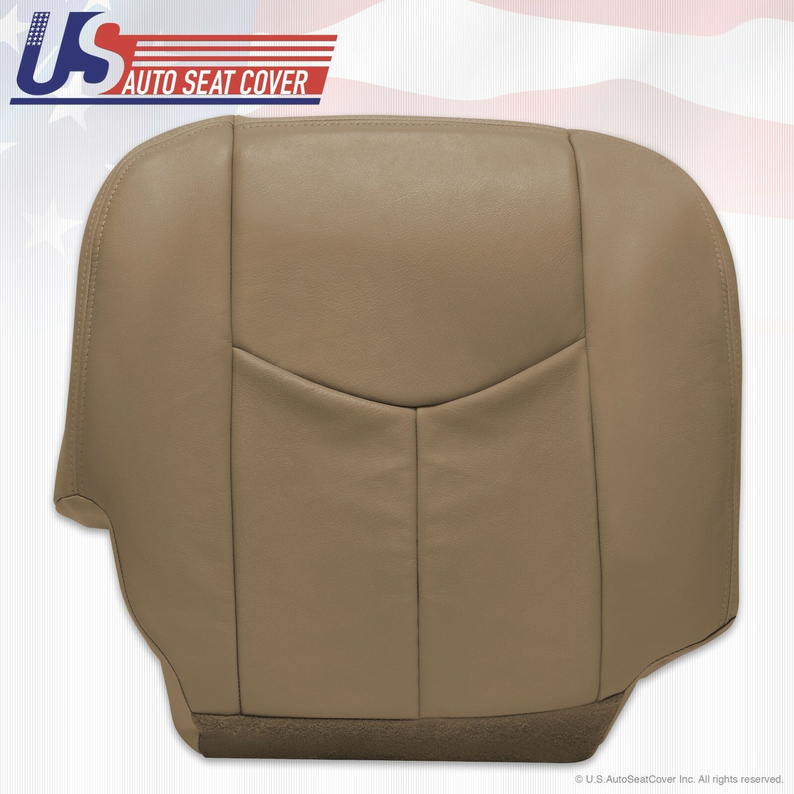 2003 2004 2005 2006 GMC Sierra Driver & Passenger Bottom Leather Seat Covers Tan