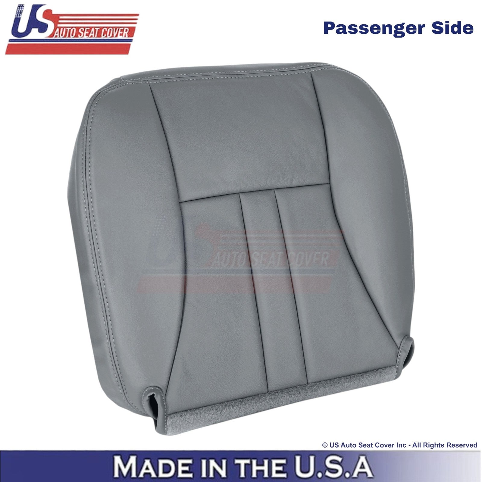 2004-07 For Chrysler Town & Country Leatherette Passenger Bottom Cover Med Gray