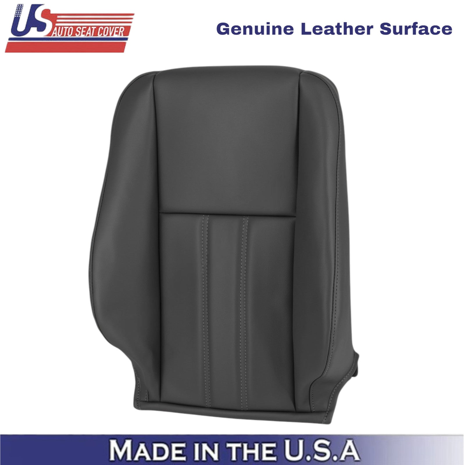 2008-2020 For Dodge Grand Caravan Genuine Leather Passenger Side Covers Black