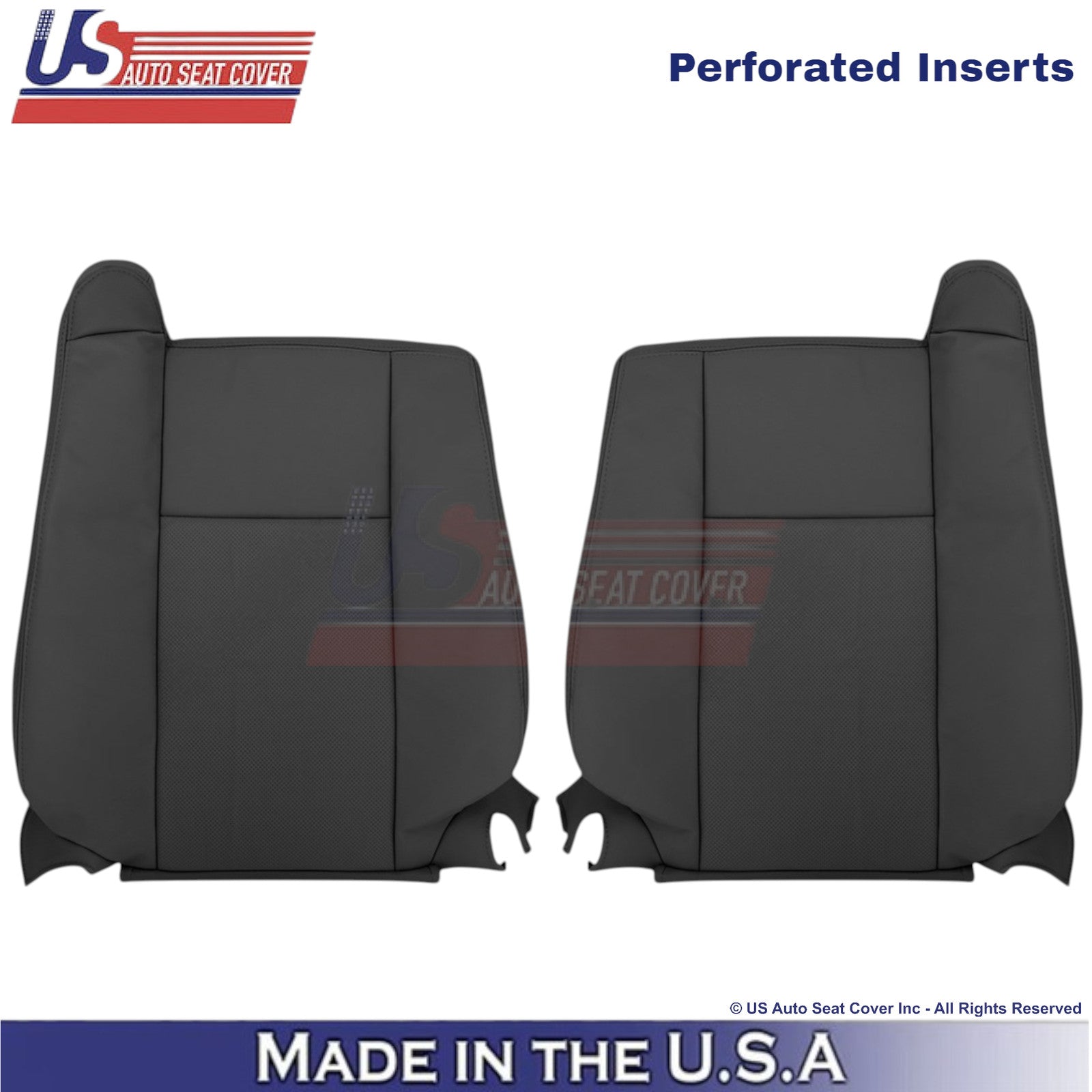 2003-2007 For Cadillac CTS Leather Driver/Passenger Top Replacement Covers Black
