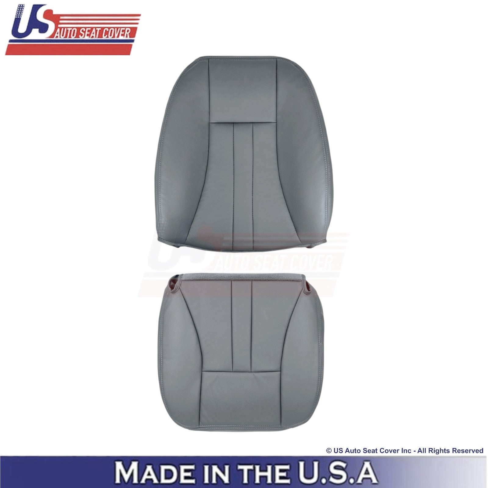 2004-2007 For Chrysler Town & Country Leatherette Driver Covers Med. Slate Gray