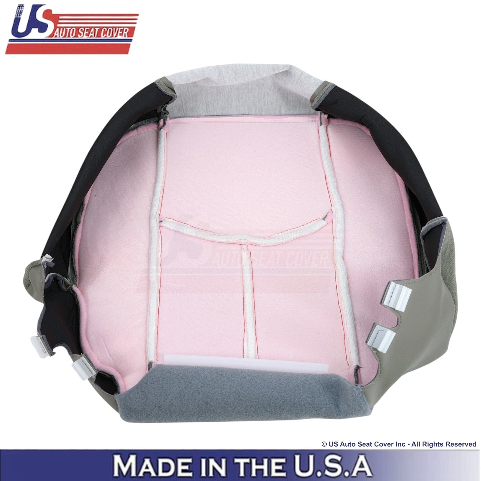 2003-2006 GMC Yukon 1500 XL Cloth Driver Bottom Replacement Seat Cover Gray