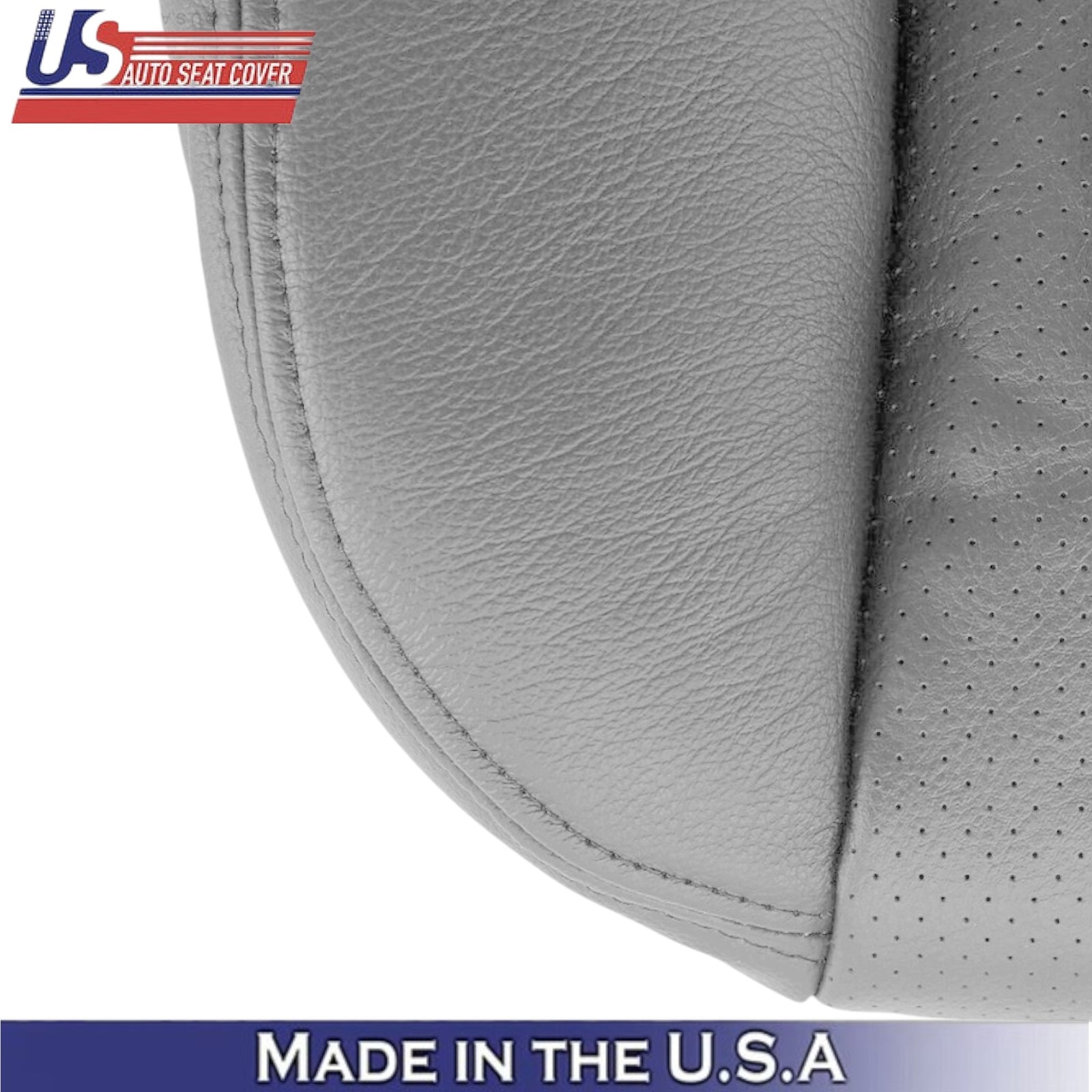 2009-2014 For GMC Sierra Denali Leatherette Front Seat Covers Light Titanium