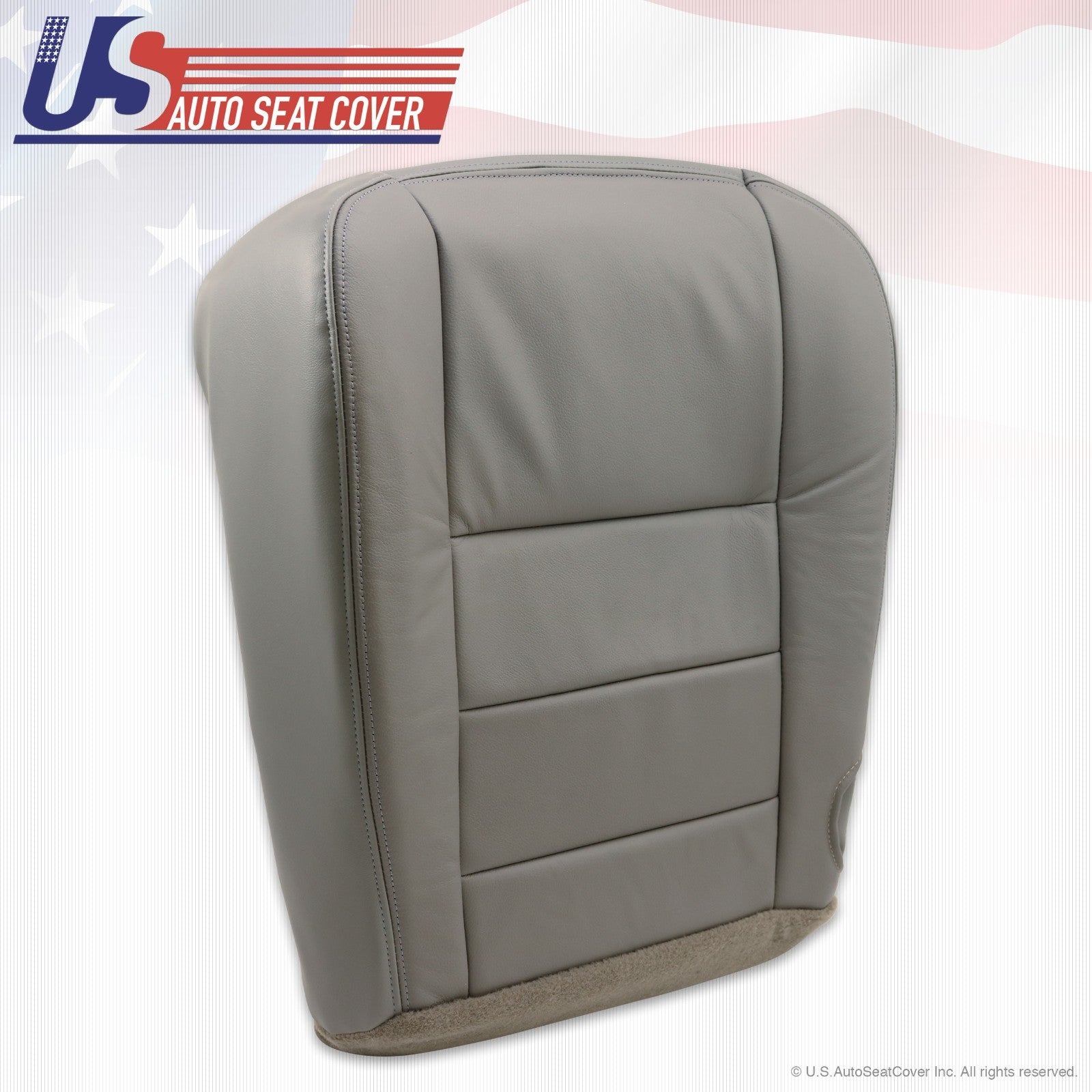 2002 to 2007 Ford F250 F350 Lariat Bottom Leather Seat and Armrest Cover Gray