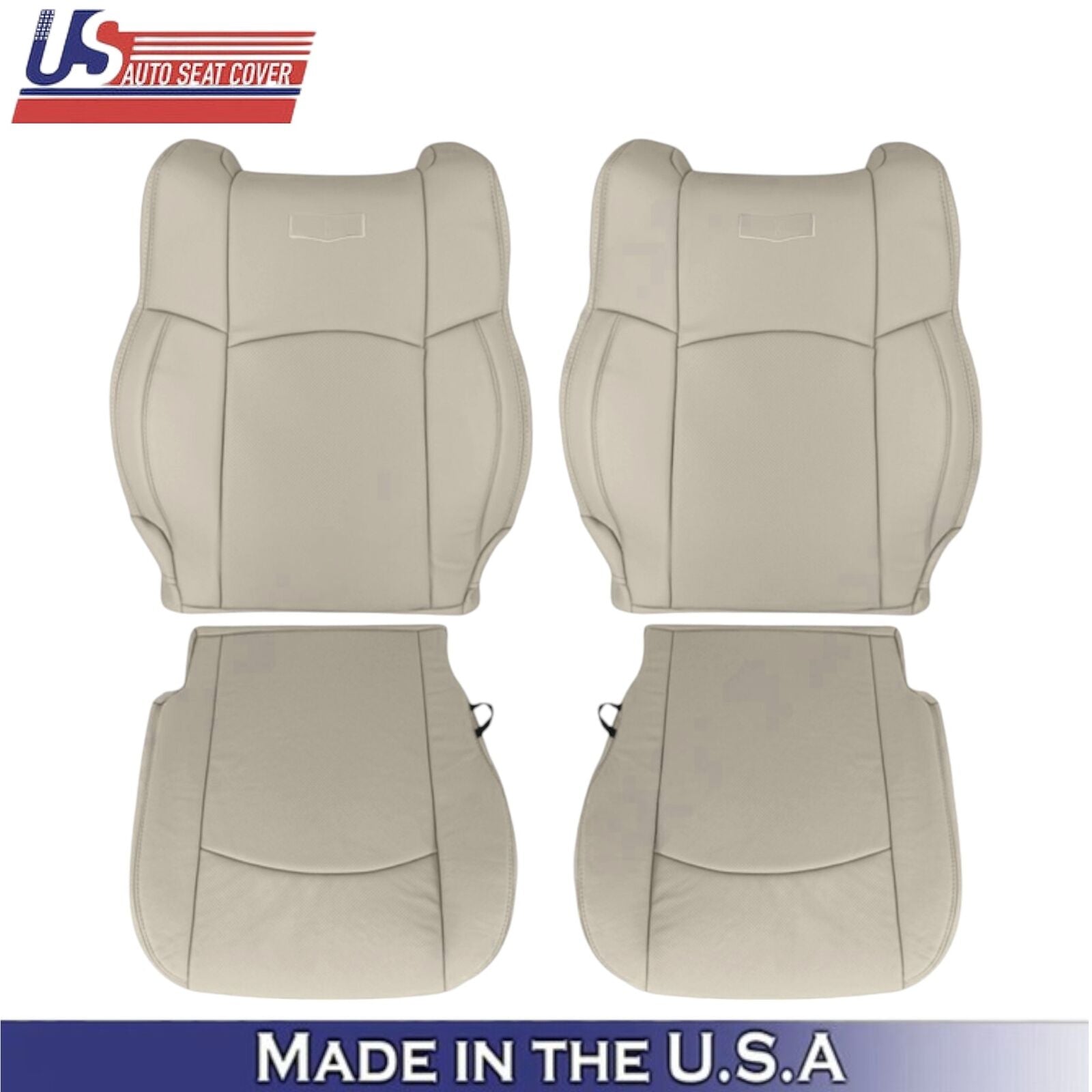 2013-2018 For Dodge Ram 1500 2500 3500 Laramie Leatherette Front Seat Covers Tan
