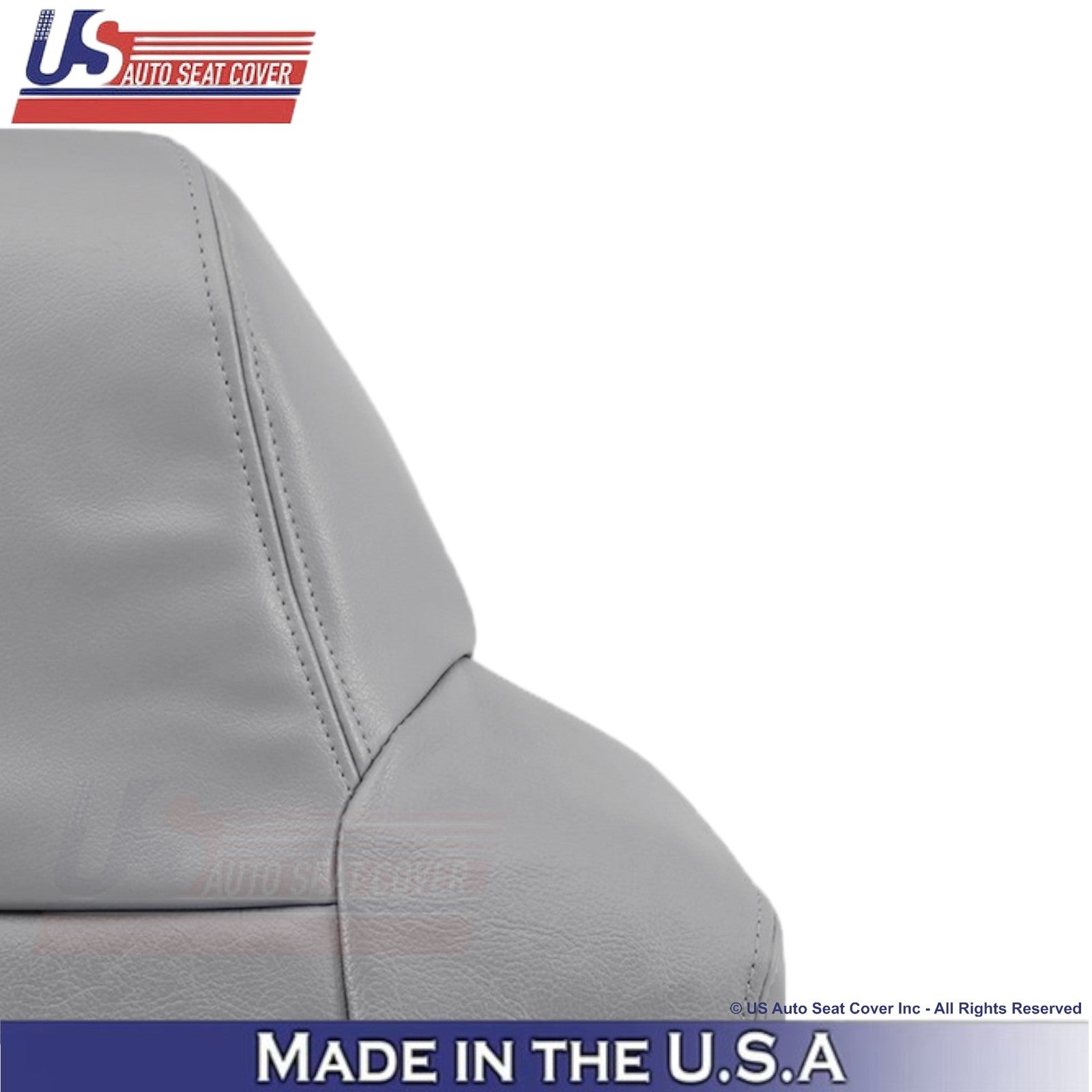 2002-2003 Fits Ford F250 F350 Lariat Leather Perf Driver Top OEM Seat Cover Gray