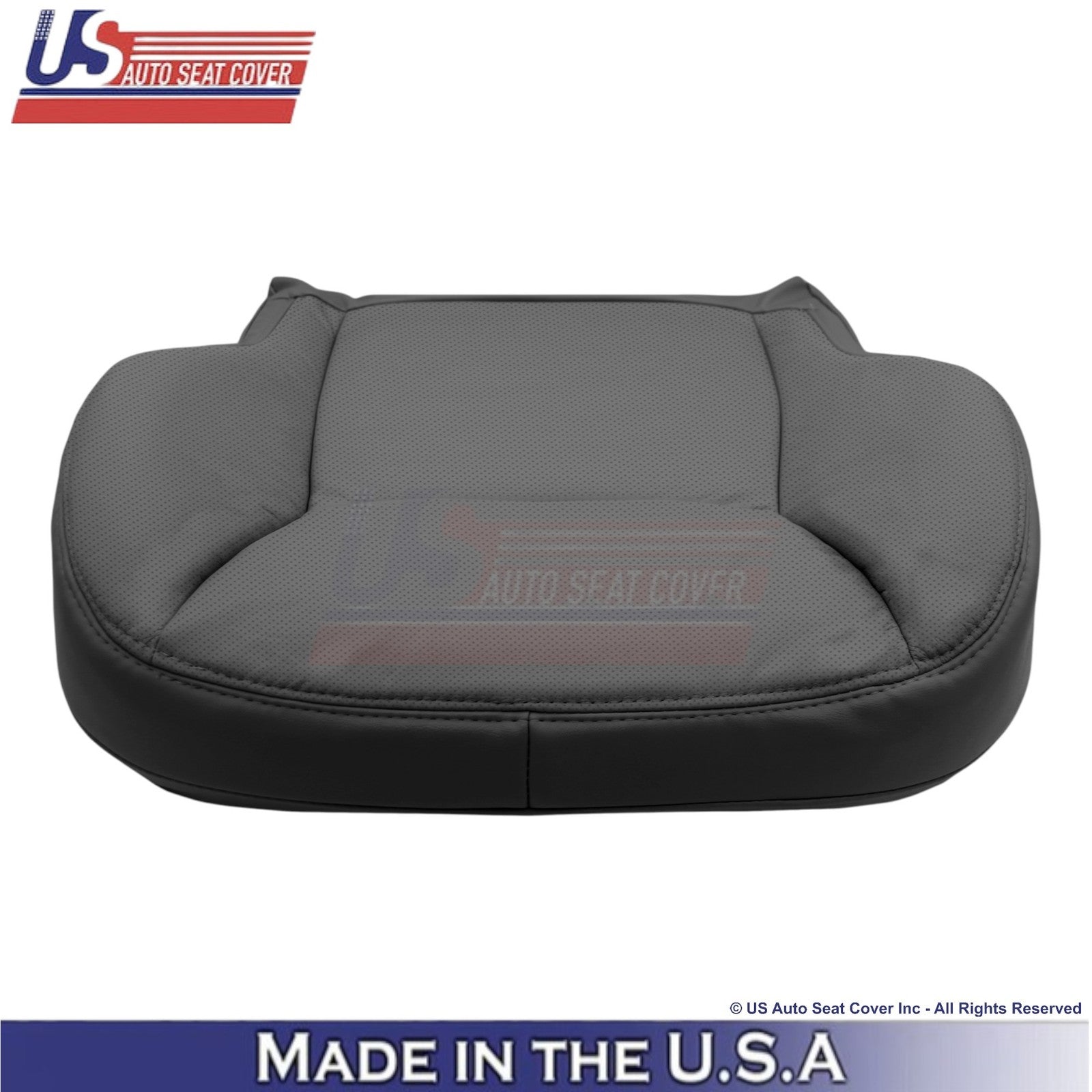 2000-2006 For Mercedes-Benz S Leatherette Perf Driver Bottom Seat Cover Charcoal