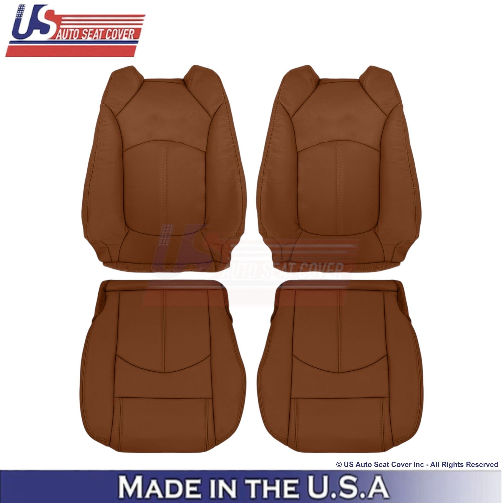 2015-2017 Fits Chevy Traverse Leatherette Front Replacement Covers Saddle Up