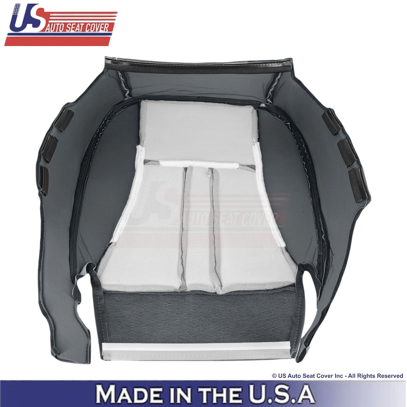 2004-2007 For Chrysler Town & Country Leatherette Front Bottom Covers Med Gray