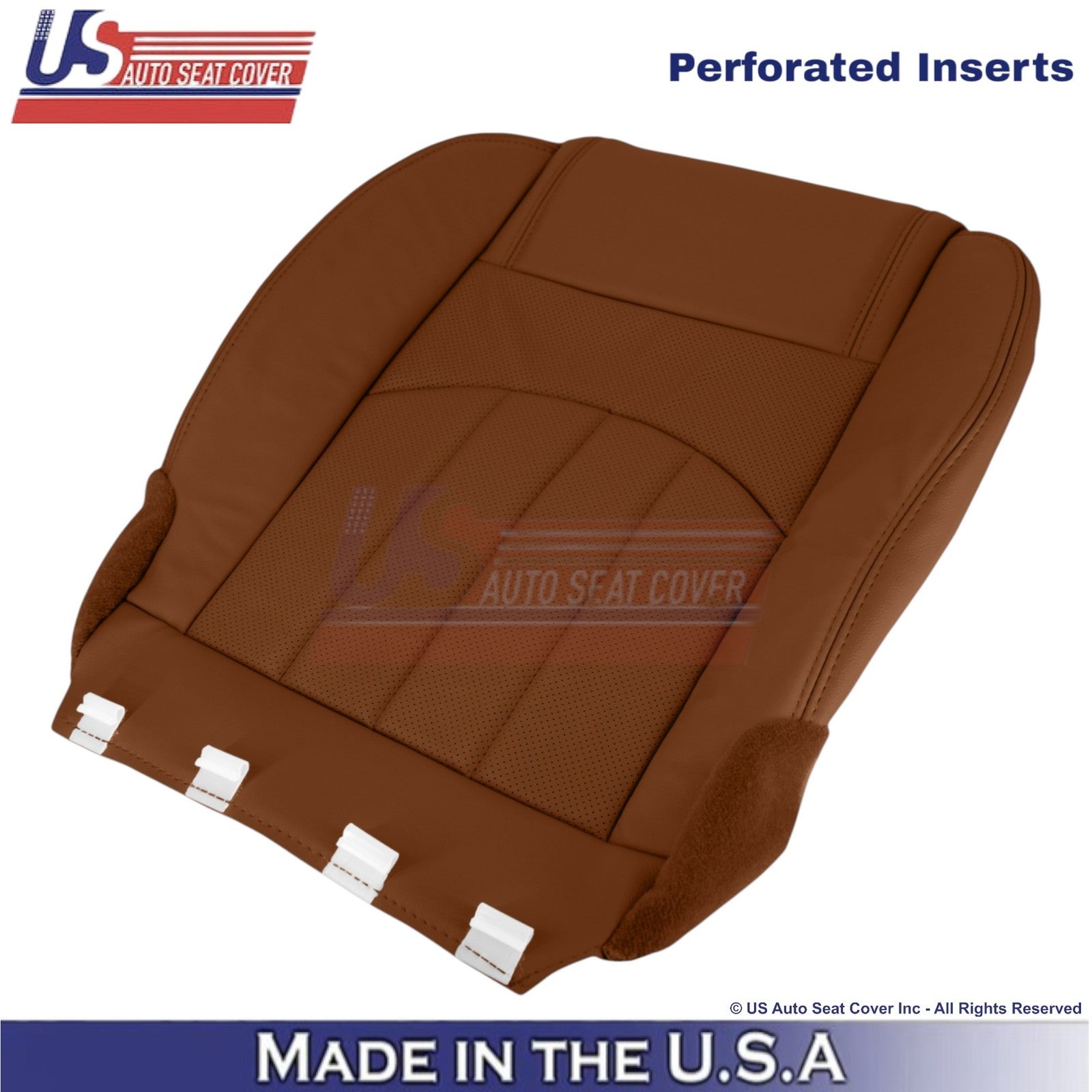 2015-2017 Fits Chevy Traverse Leatherette Perforated Front Seat Covers Saddle Up