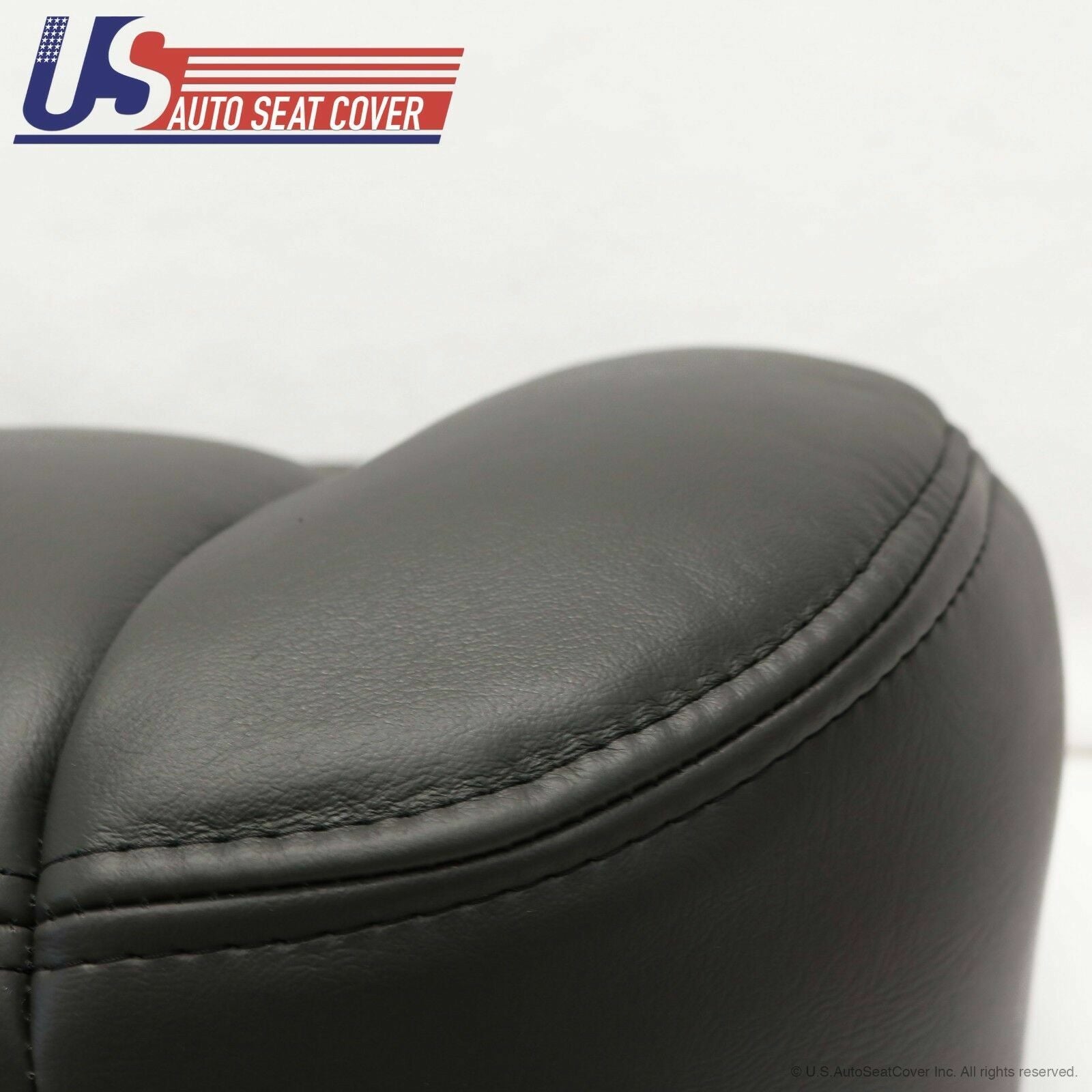 2004 CHEVY SILVERADO 2500 FRONT SEAT COVERS DARK GRAY LEATHER 692 + FOAM CUSHION