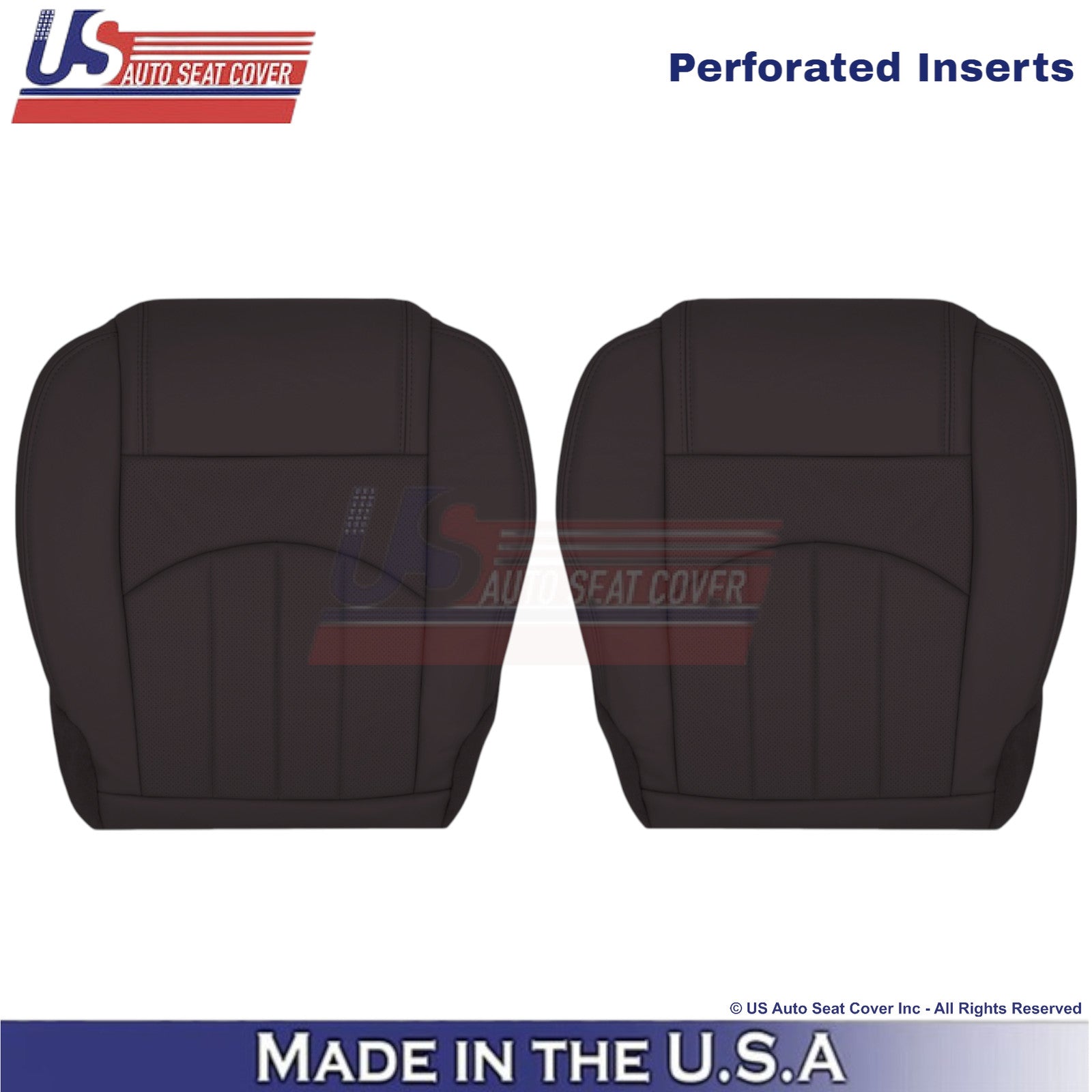 2013-2014 For Buick Enclave Leatherette Front Bottom Replacement Covers Cocoa