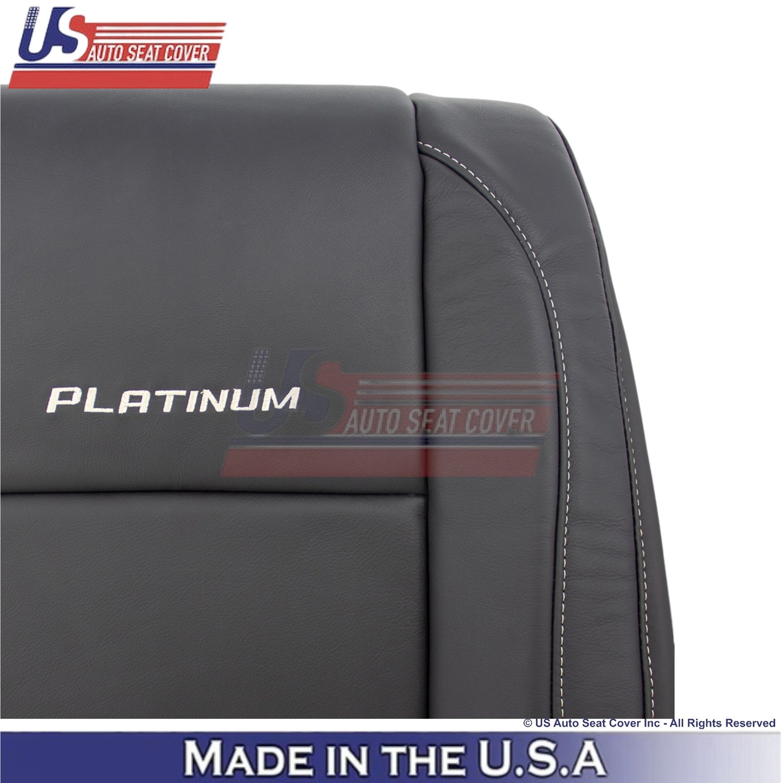 2010-2015 For Nissan Armada Platinum Genuine Leather Driver Covers Dark Charcoal