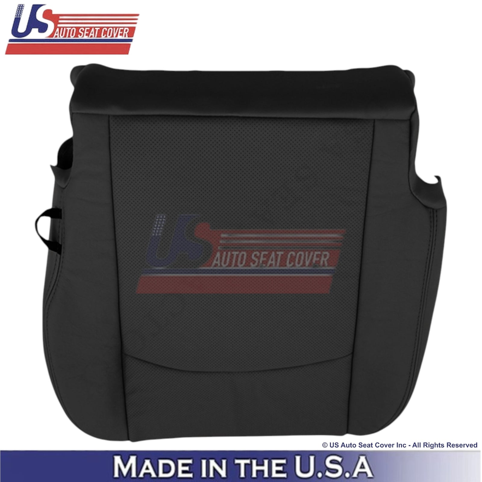 2013-2018 For Dodge Ram 2500 Genuine Leather Front Covers Black-White Stitching