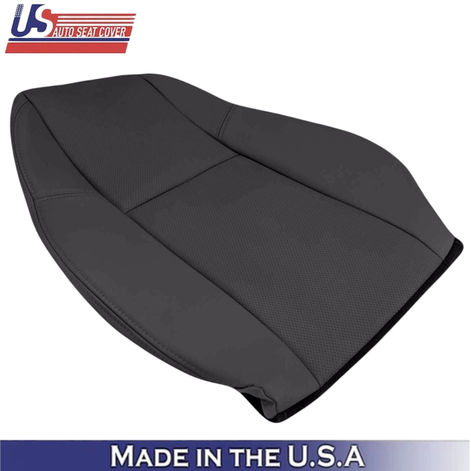 2012-2014 For Chevrolet Silverado Leatherette Driver Top Seat Cover Ebony Black