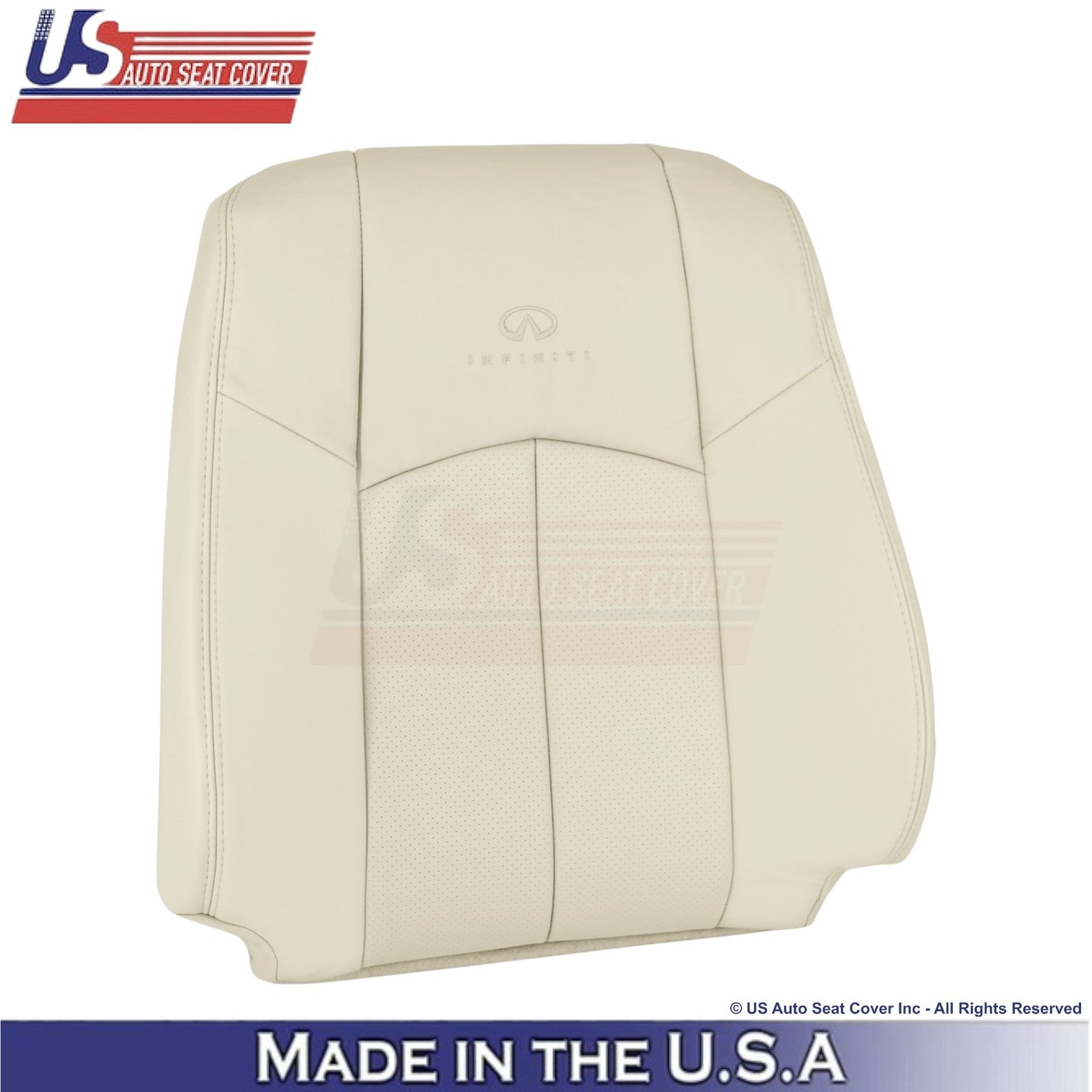 2009-2013 Fits Infiniti G37 Genuine Leather Front Replacement Seat Covers Wheat