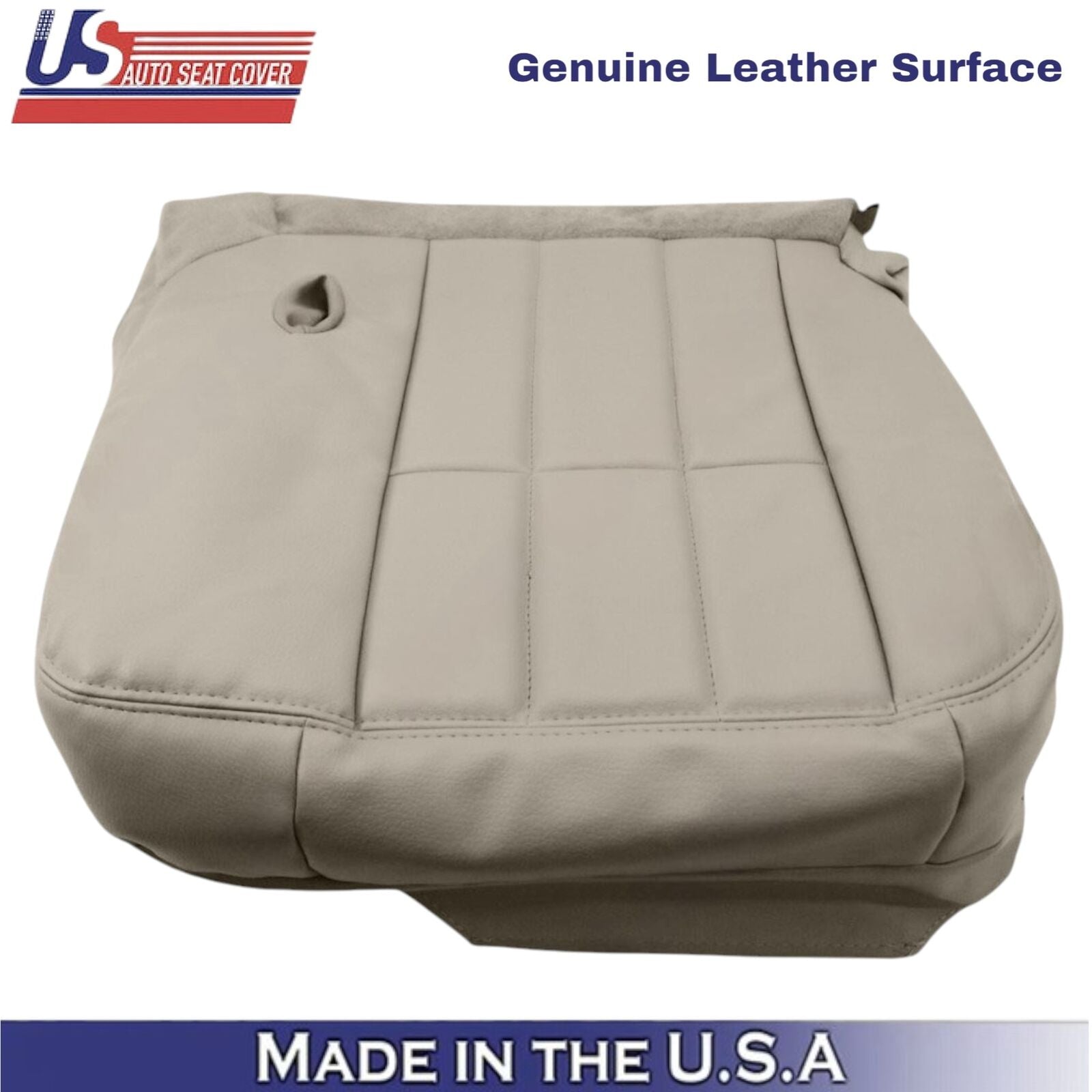 2003-2005 For Mercury Grand Marquis Leather Driver Bottom Seat Cover Parchment