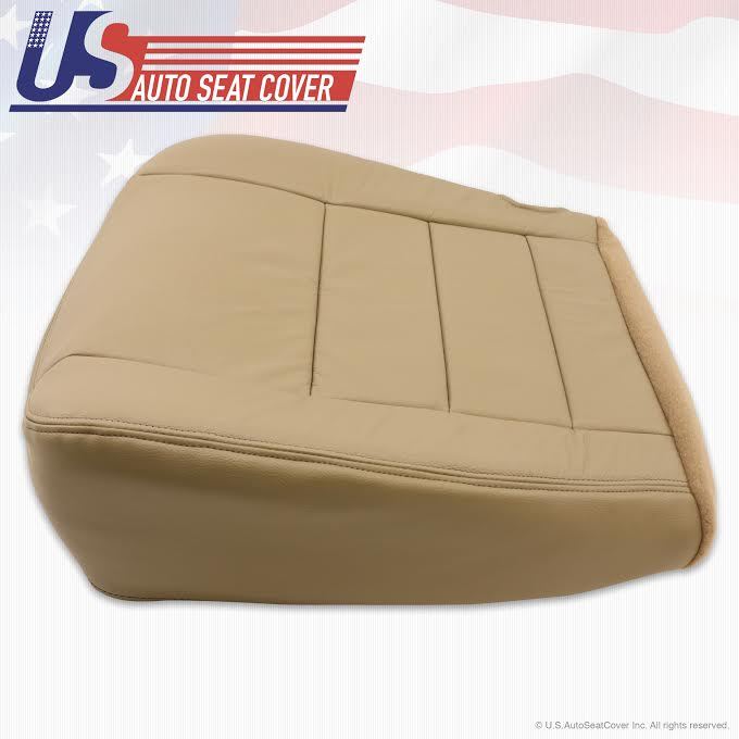 05 06 07 Ford F250 Heated Lariat Driver Bottom Leather Seat Cover Parchment TAN