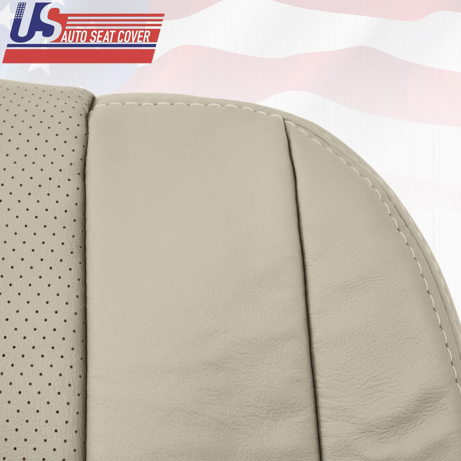 2000 Cadillac Escalade Driver-Bottom Perforated Leather Seat cover LightShaleTan