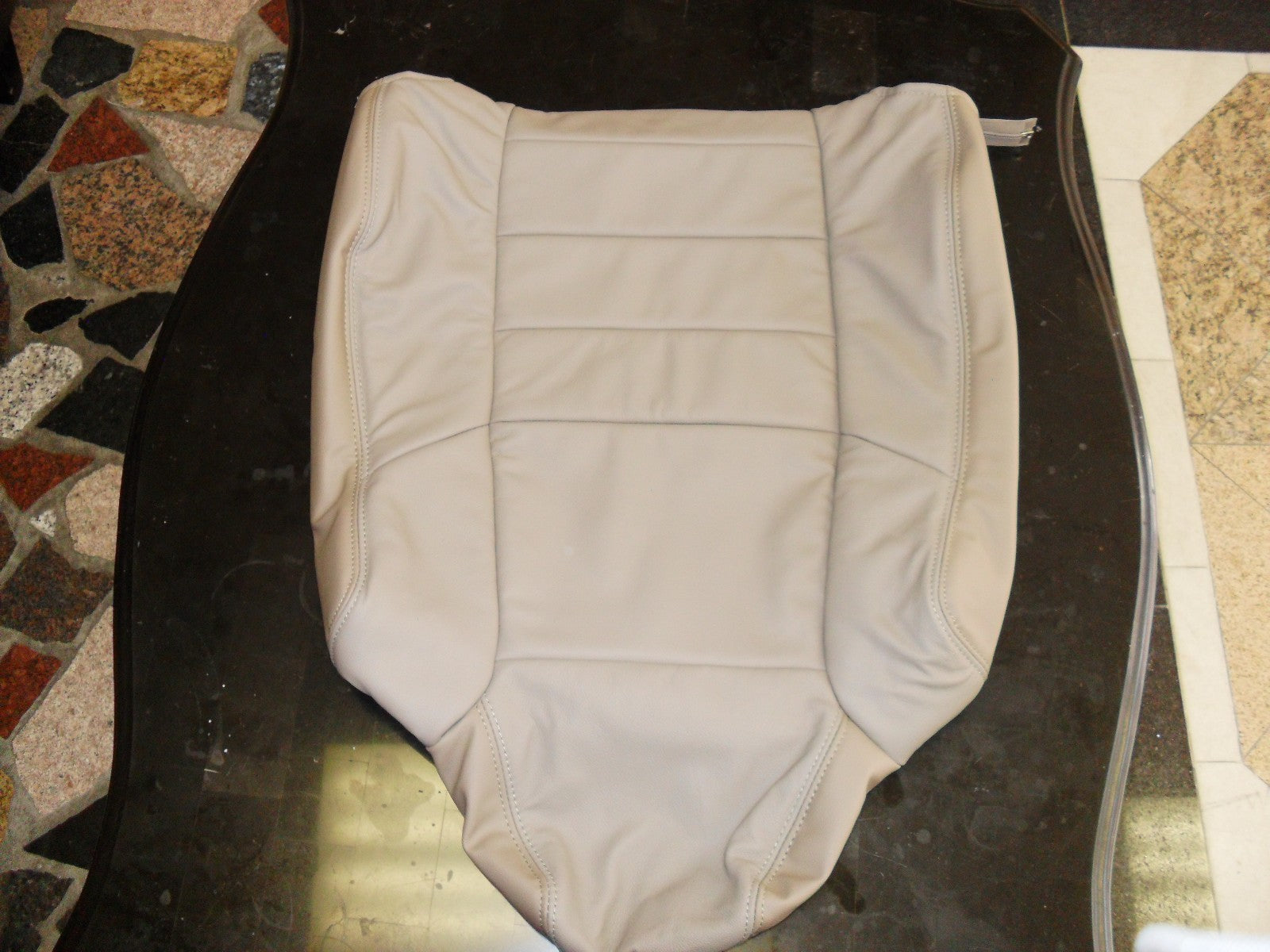 2002 - 07 Ford F250 F350 Lariat Left Front Top Lean Back Leather Seat Cover Tan