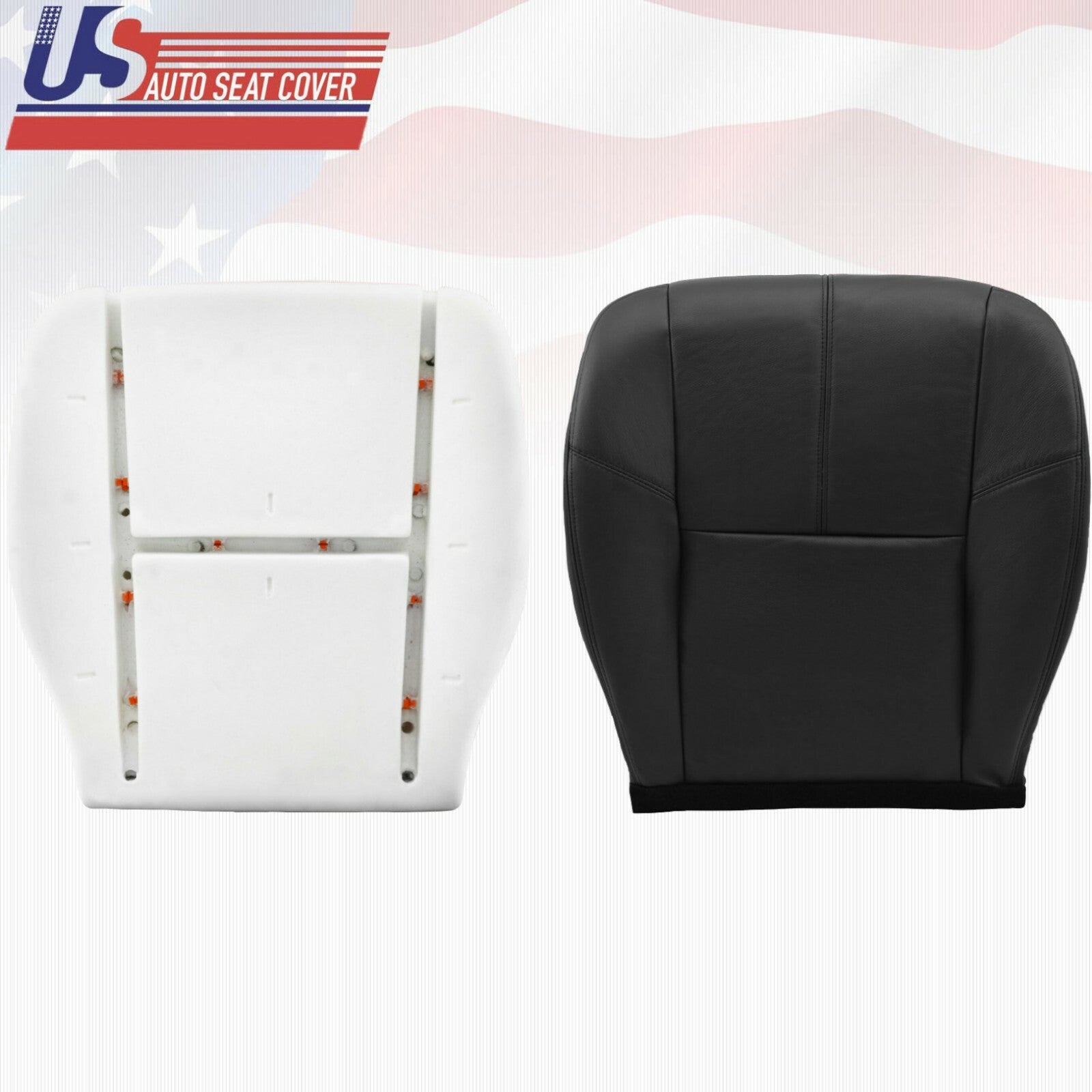 2011 2012 2013 2014 CHEVY SILVERADO LTZ DRIVER BOTTOM LEATHER COVER & FOAM BLACK