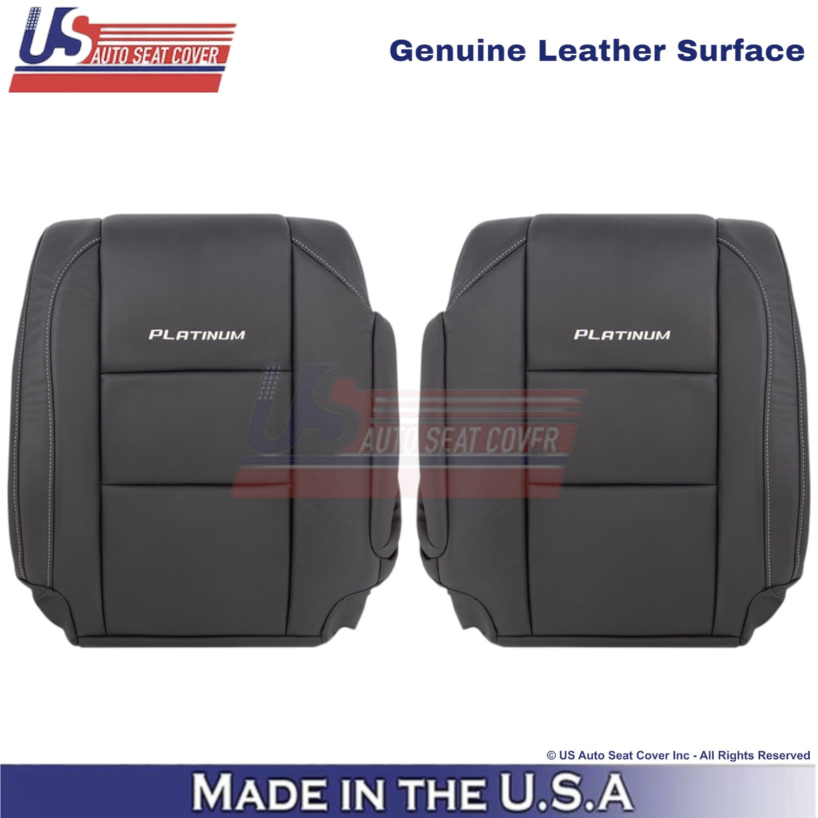 2010-2015 For Nissan Armada Platinum Genuine Leather Top Covers Dark Charcoal