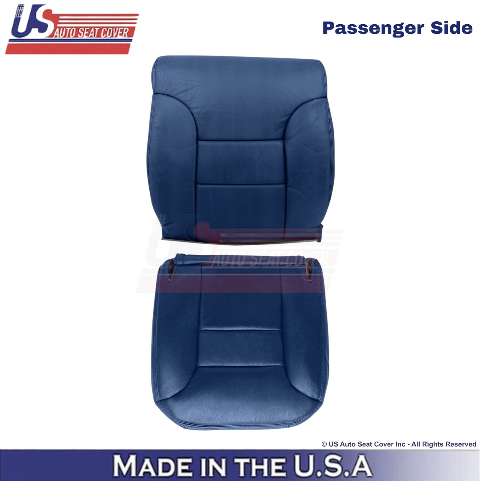 1995-1999 Fits Chevy Suburban Leatherette Passenger Side Seat Covers Navy Blue