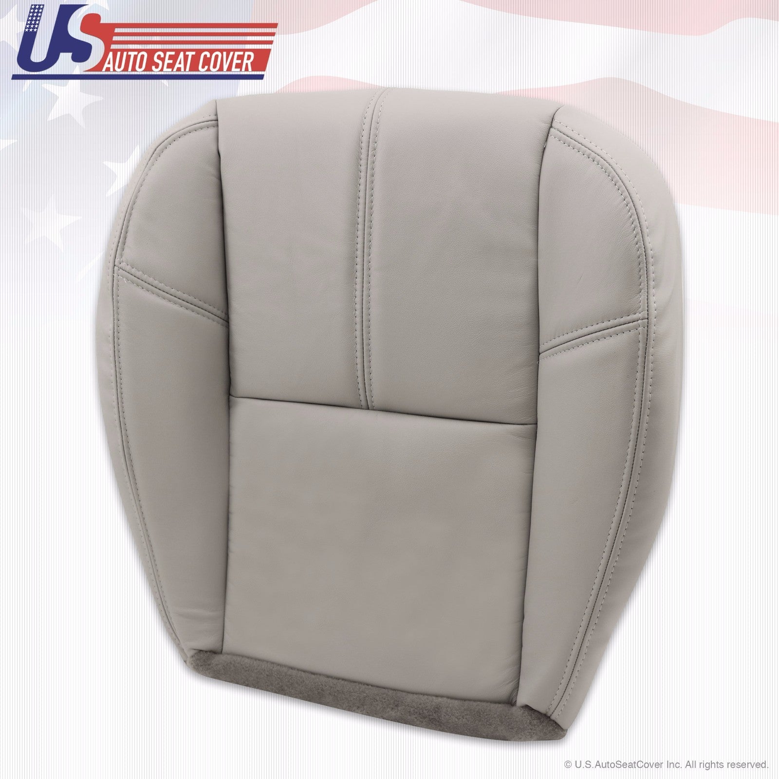2011 2012 Chevy Tahoe & Suburban Driver Bottom Leather Seat Cover Light Gray