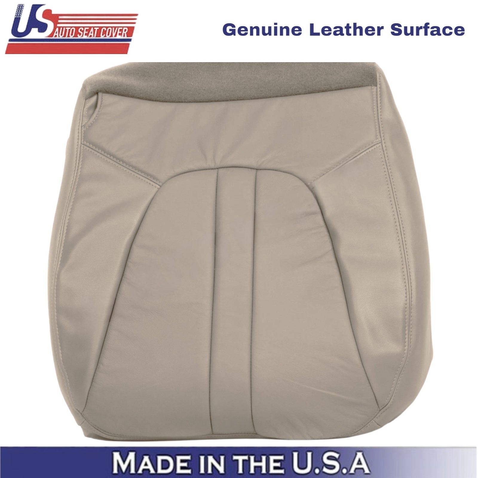 2000-2002 Fits Ford Expedition Eddie Bauer Leather Driver Bottom Seat Cover Tan