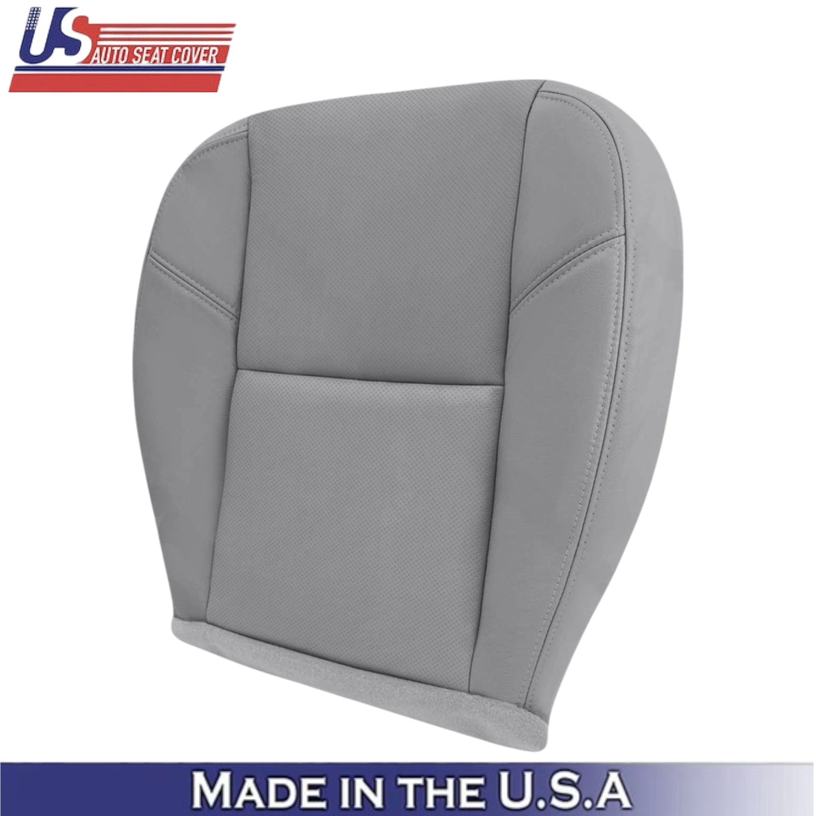 2009-2014 For GMC Sierra Denali Leather Passenger Bottom Seat Cover Lt Titanium