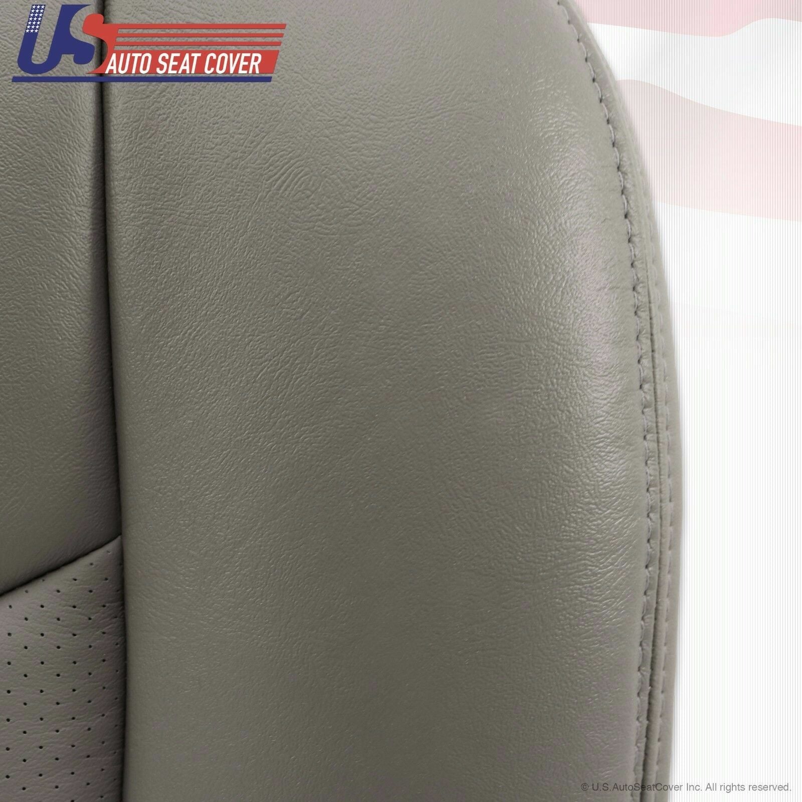 2003 - 2006 Cadillac Escalade Driver & Passenger Bottom Leather Seat Cover Gray