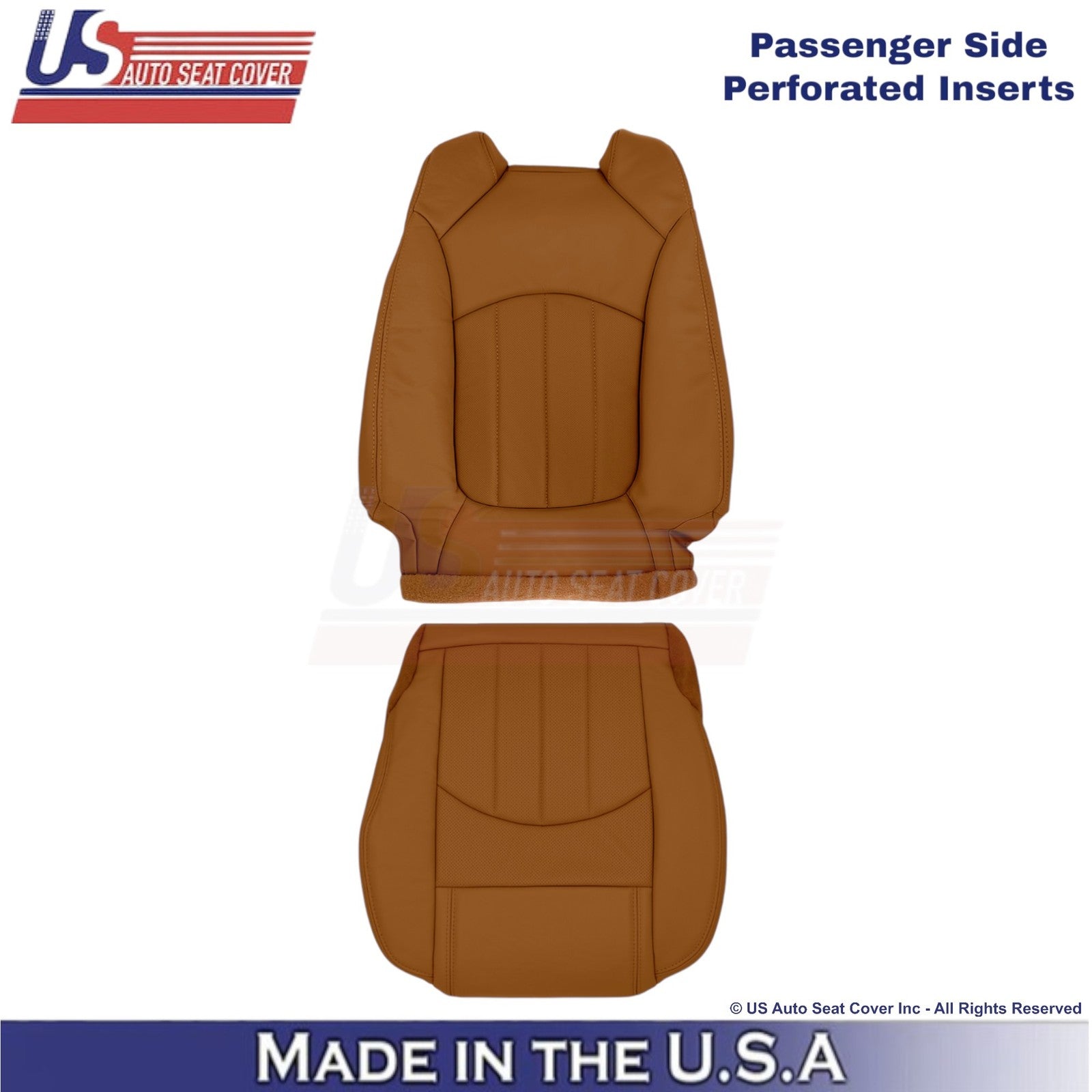 2013-2014 Fits Chevy Traverse Leather Perforated Front Replacement Covers Mojave