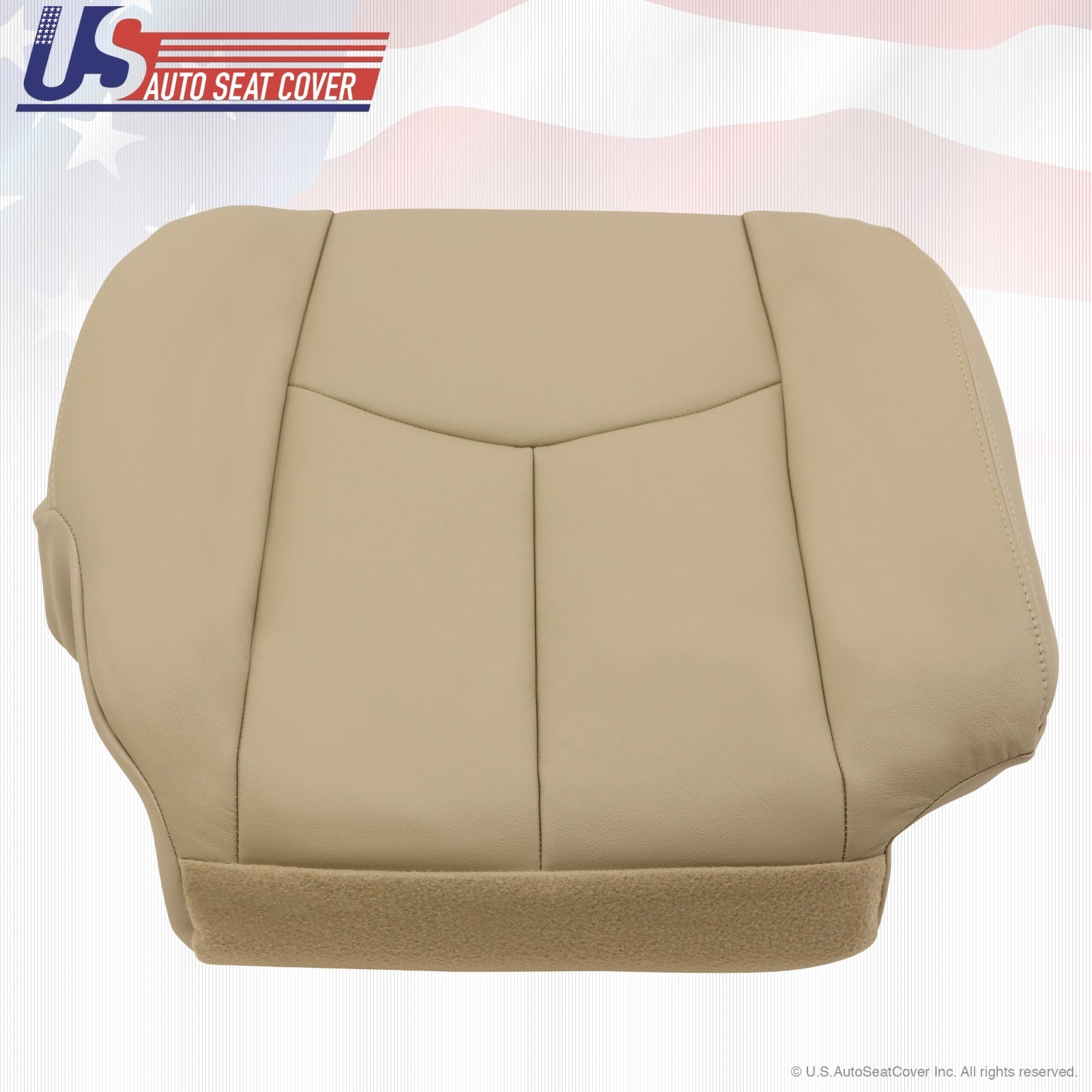 2003 to 2006 Tahoe Suburban Yukon Passenger Bottom Leather Seat Cover Shale Tan