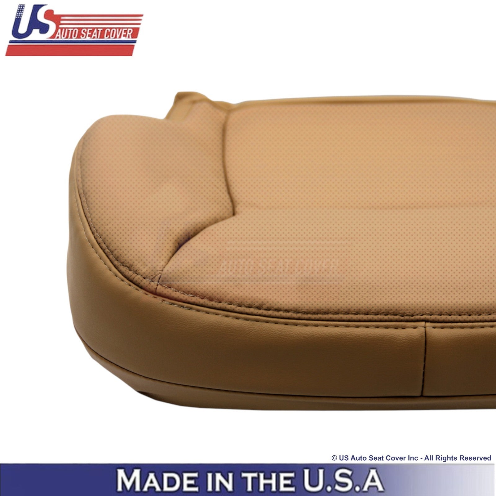 2000-2002 For Mercedes-Benz S-Class Leatherette Perf. Bottom Seat Covers Saffron