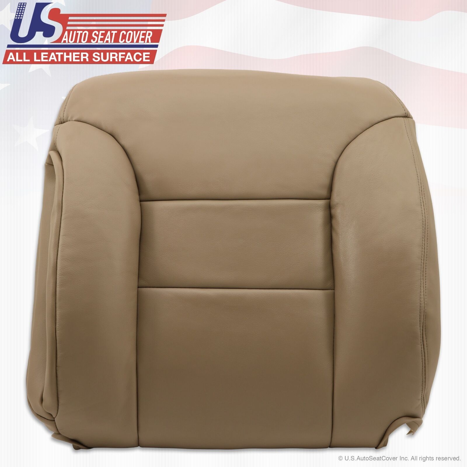 1995 to1999 Chevy Tahoe Driver Upper top Lean Back Leather Seat Cover Tan