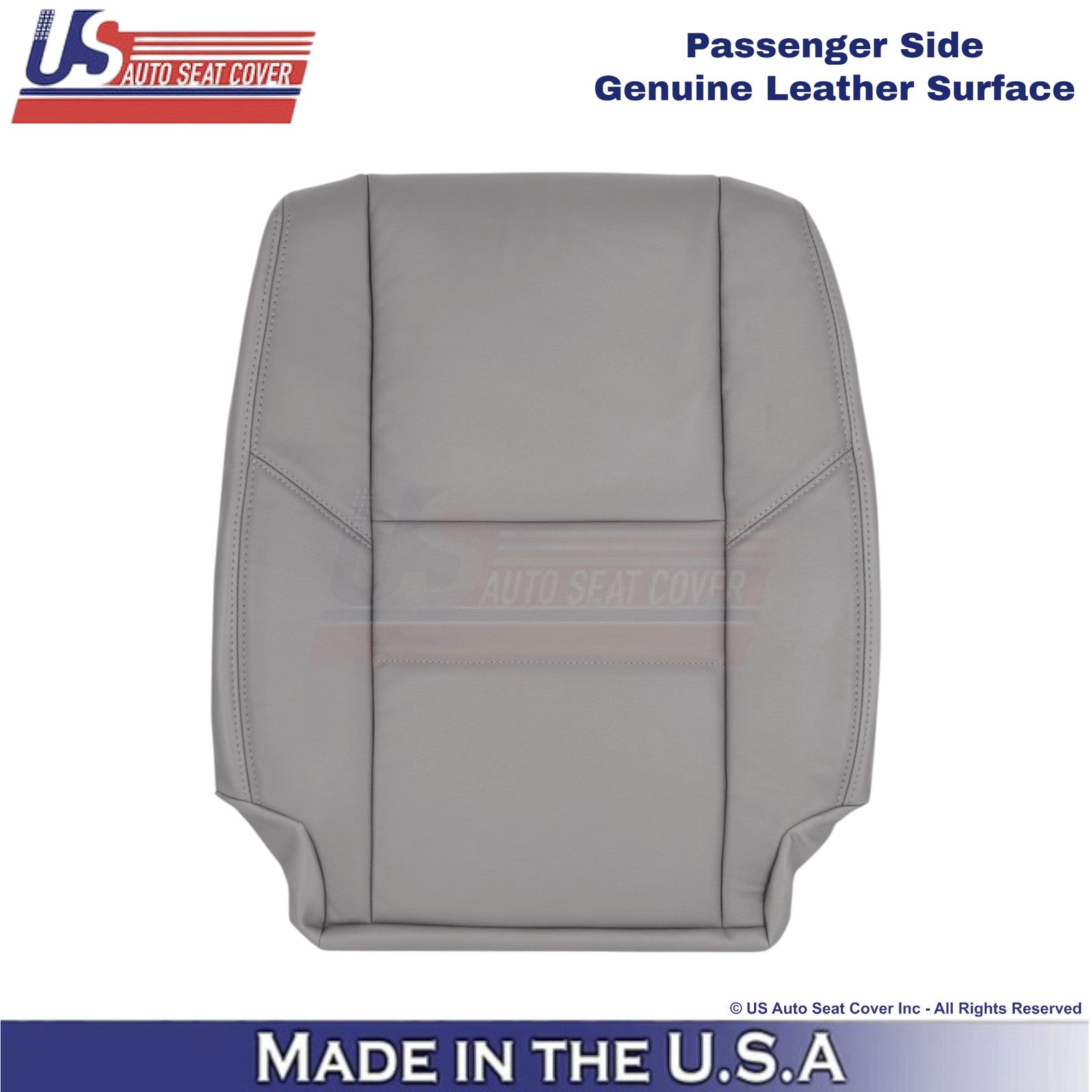 2000-2004 For Toyota Tundra Genuine Leather Passenger Top Seat Cover Charcoal