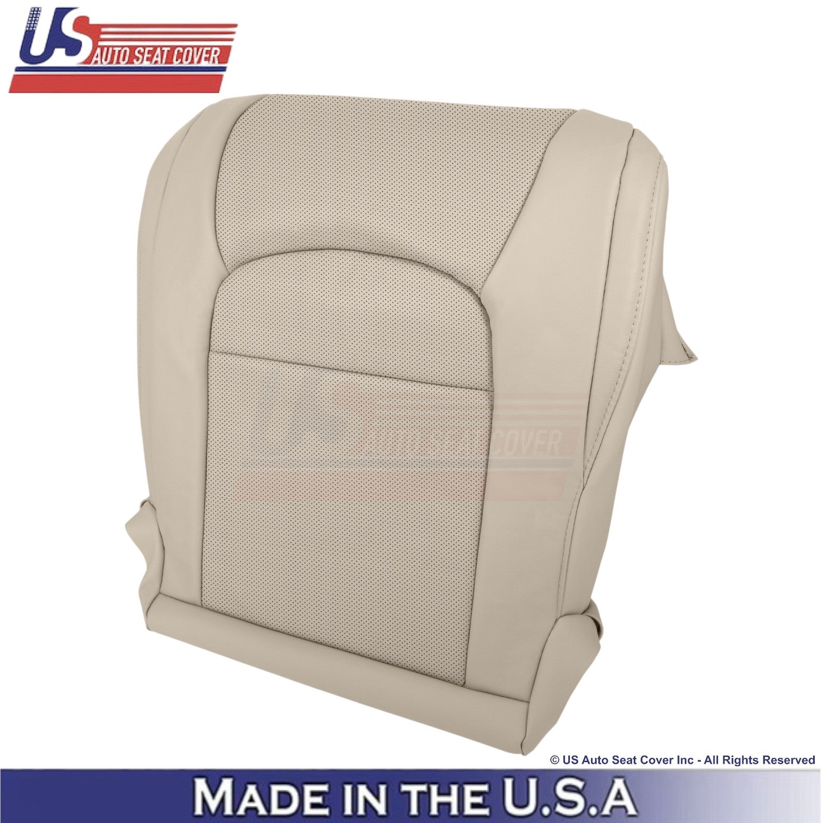 2008-2021 For Toyota Land Cruiser Genuine Leather Perf. Front Bottom Covers Tan