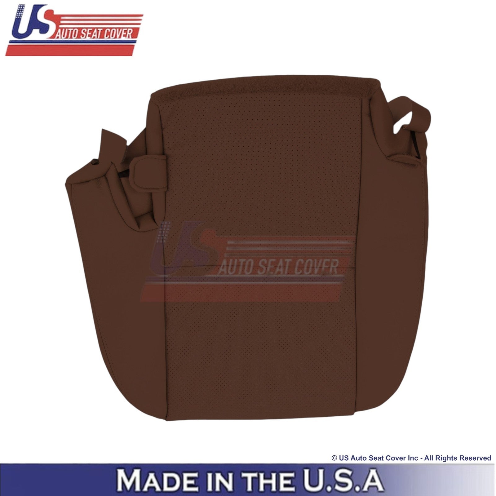 2008-2014 Fits Toyota Sequoia Genuine Leather Perf. Rear Bottom Covers Red Rock