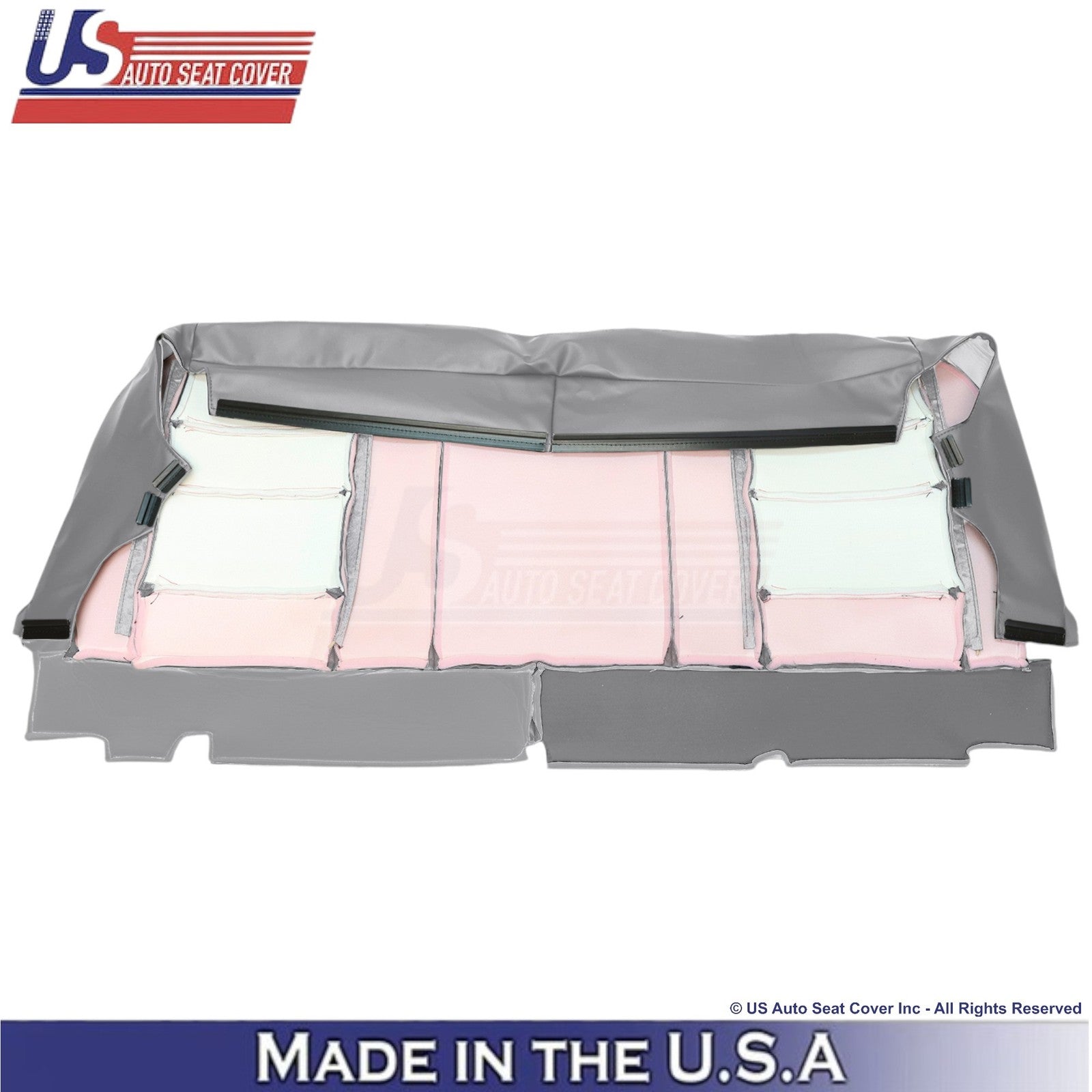 2003-2007 For Ford F250 F350 Lariat Leatherette Prf Rear Bench Bottom Cover Gray