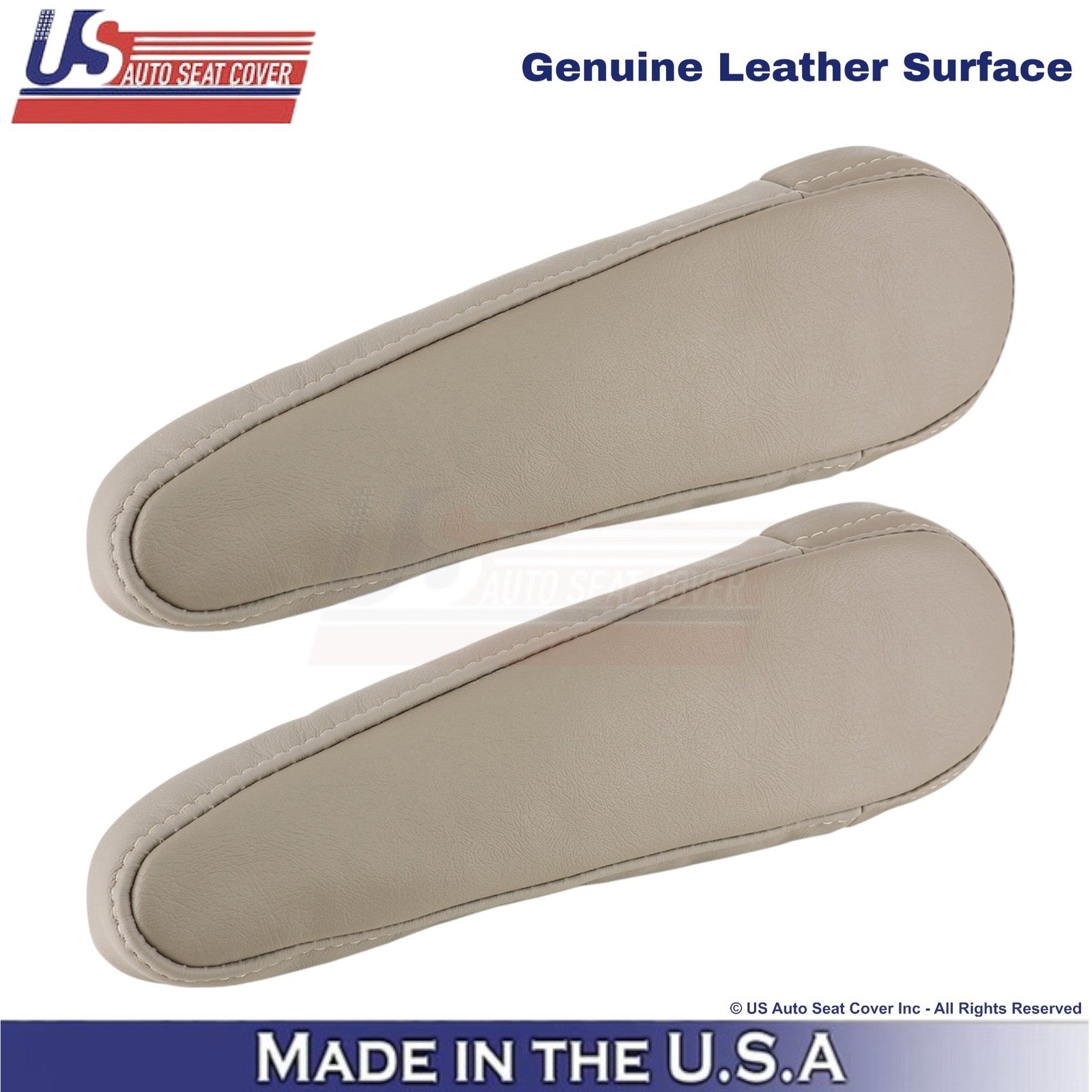 1998-2003 Fits Toyota Sienna Genuine Leather Front Armrest Covers Light Oak