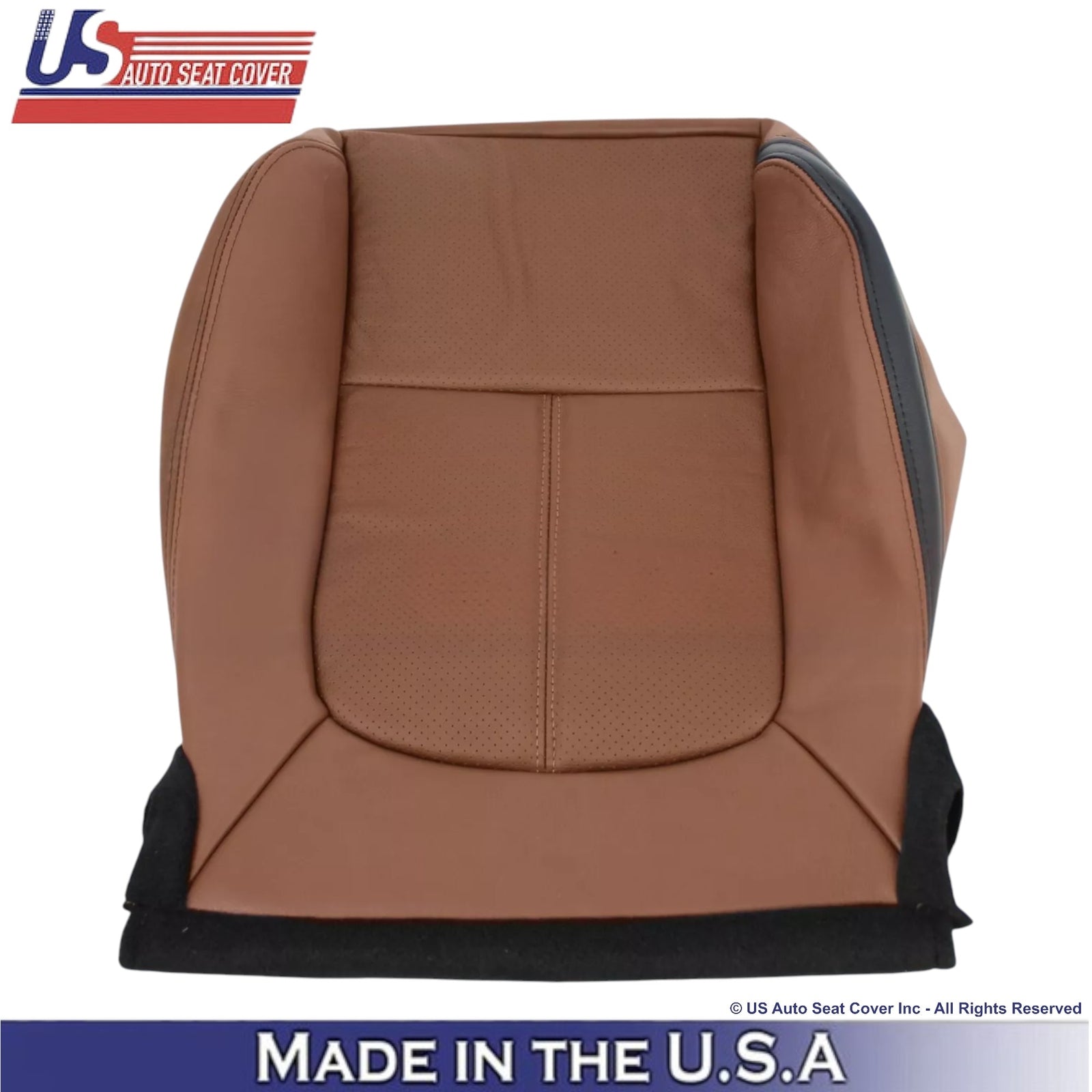 2013-2016 For Ford F250 F350 Platinum Leather Driver Bottom Seat Cover Brown
