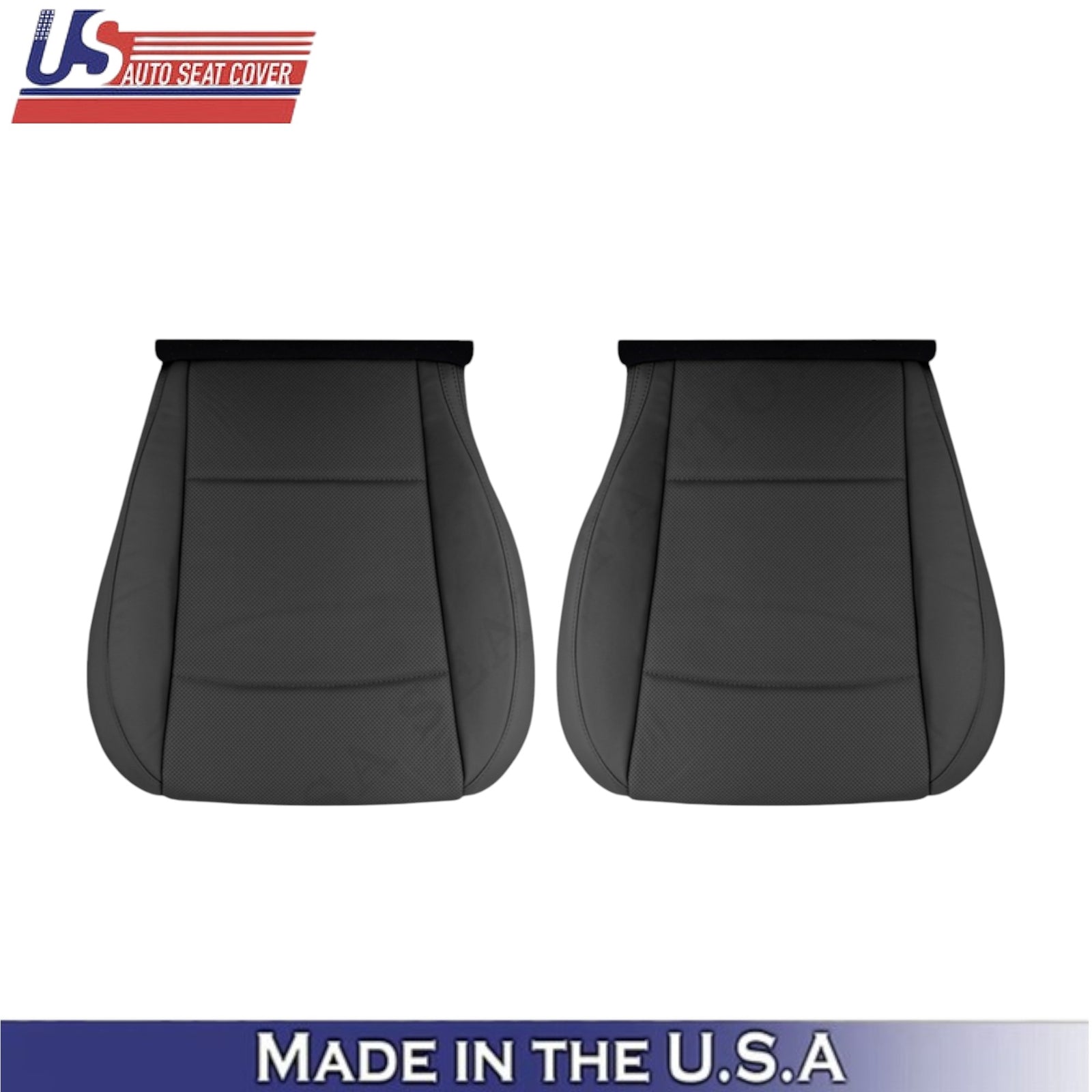 2015-2017 For Subaru Outback Leatherette Front Bottom Seat Covers Slate Black